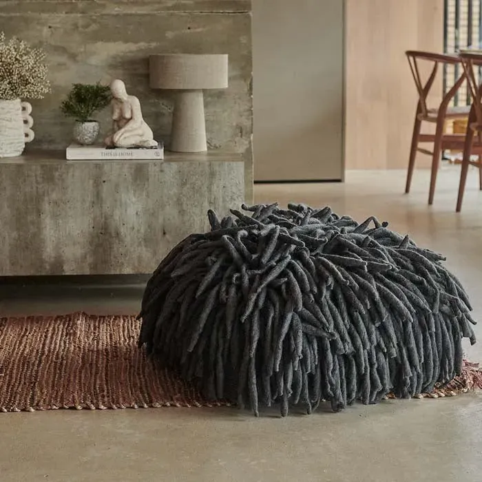 shaggy-ovis-pouffe-charcoal image