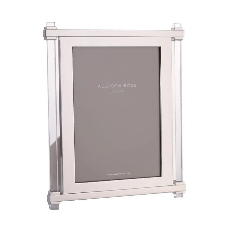 Acrylic Pillar Photo Frame - Silver product