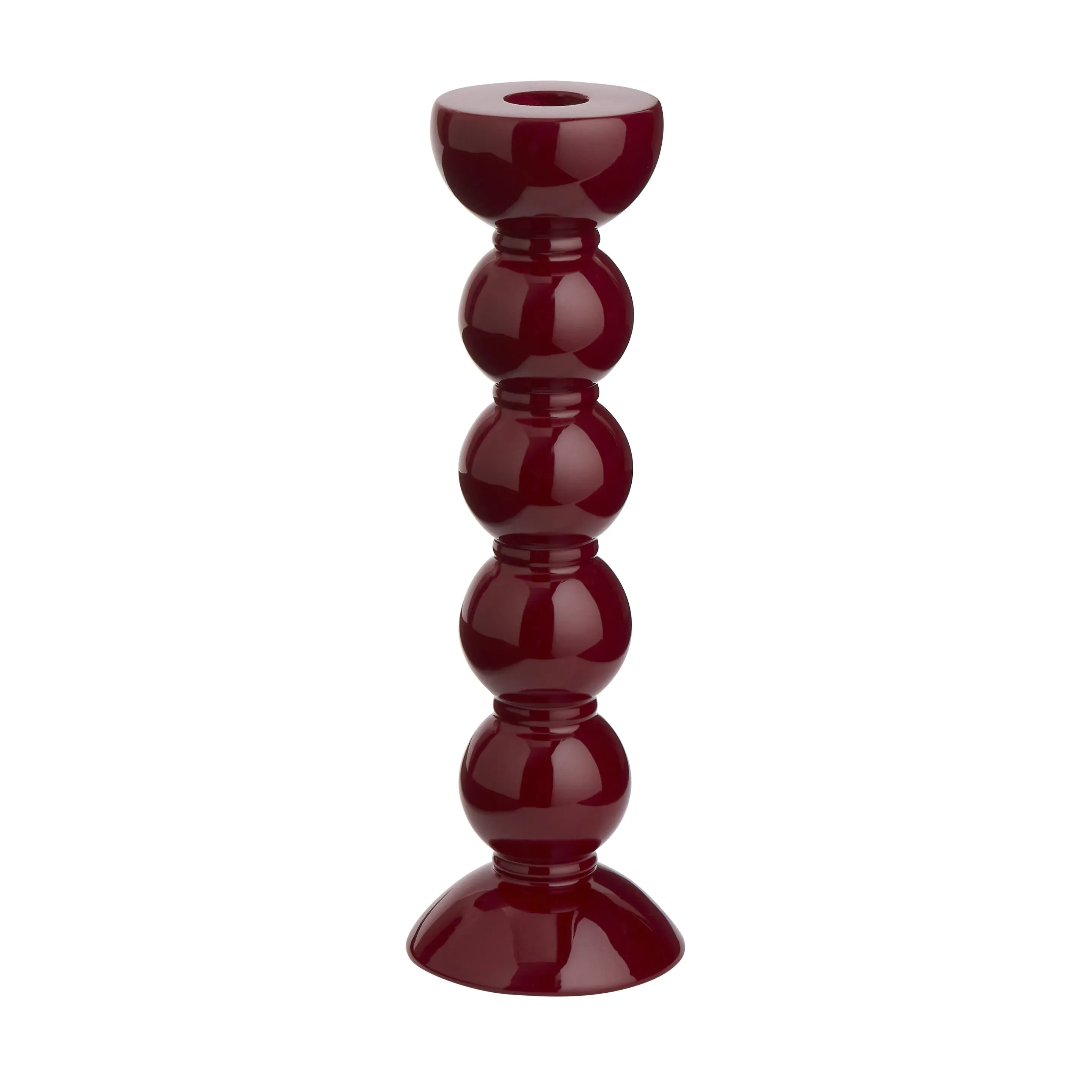 Addison Ross Bobbin Candlestick - Cherry, Rubber Wood product