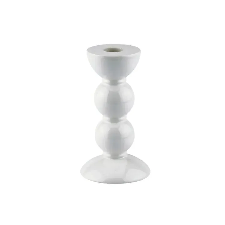 Addison Ross Bobbin Candlestick - White, Lacquered Wood product
