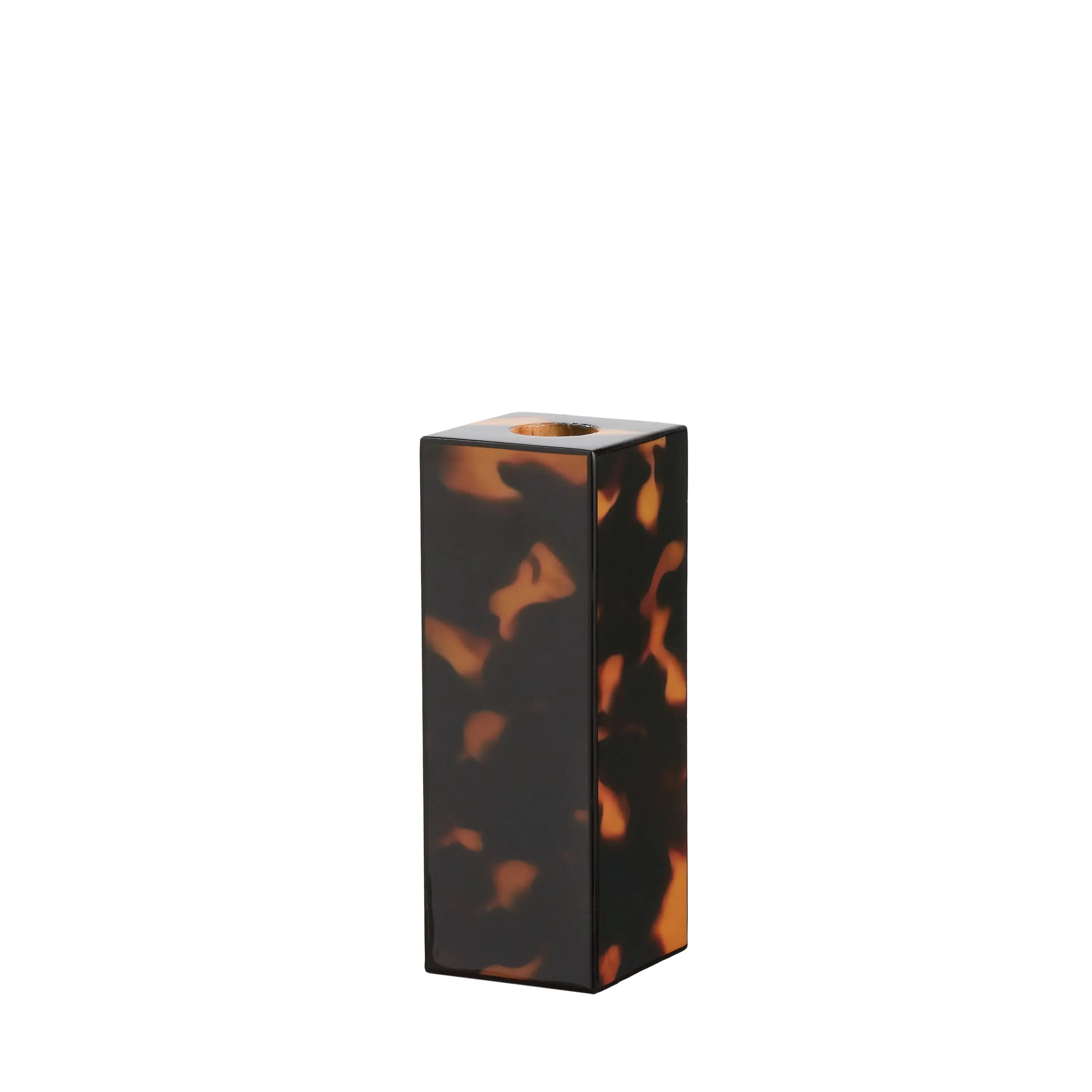 Addison Ross Faux Tortoiseshell Lacquer Candlestick - 14cm product