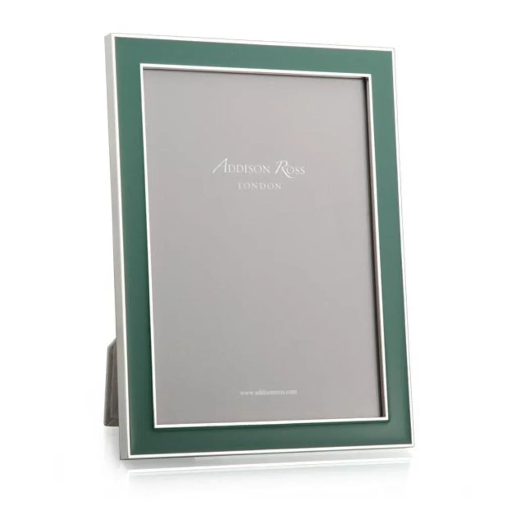 Addison Ross Fern Green Enamel Photo Frame - Silver product