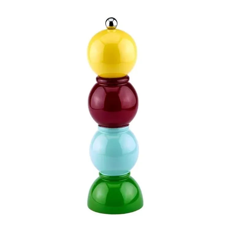 Addison Ross Multi Bob Salt or Pepper Mill - Yellow, Rubberwood product
