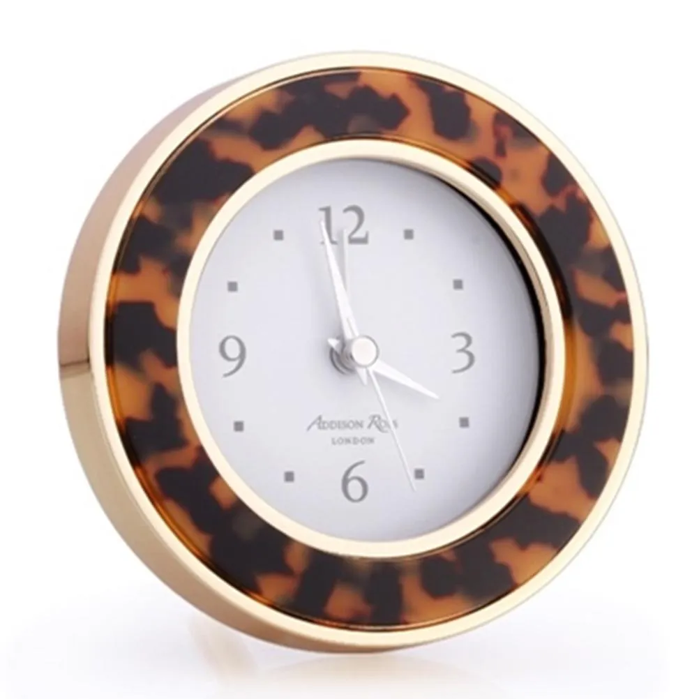 Addison Ross Round Alarm Clock - Tortoiseshell, Gold product
