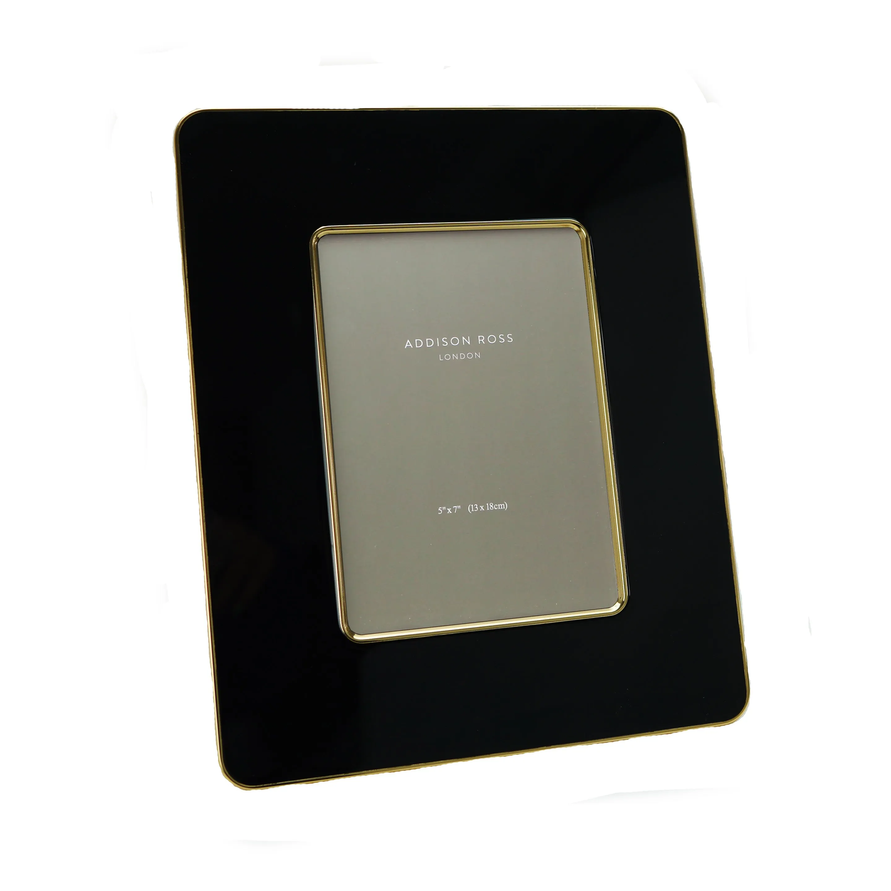 Black & Gold Enamel Photo Frame - Black, Gold product