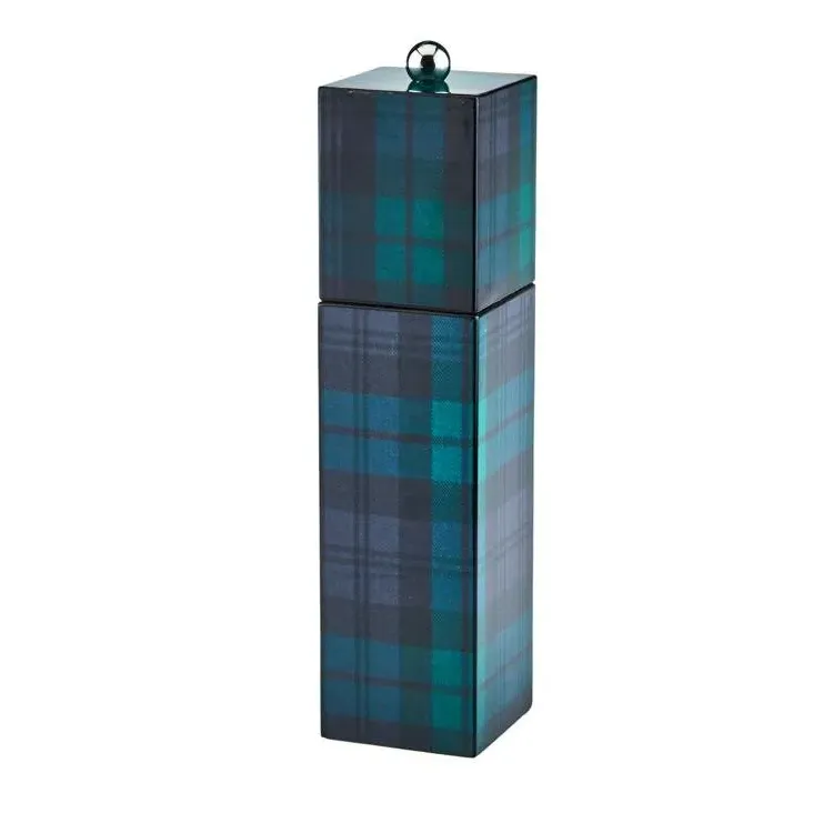 Black Watch Tartan Square Pillar Salt or Pepper Mill product