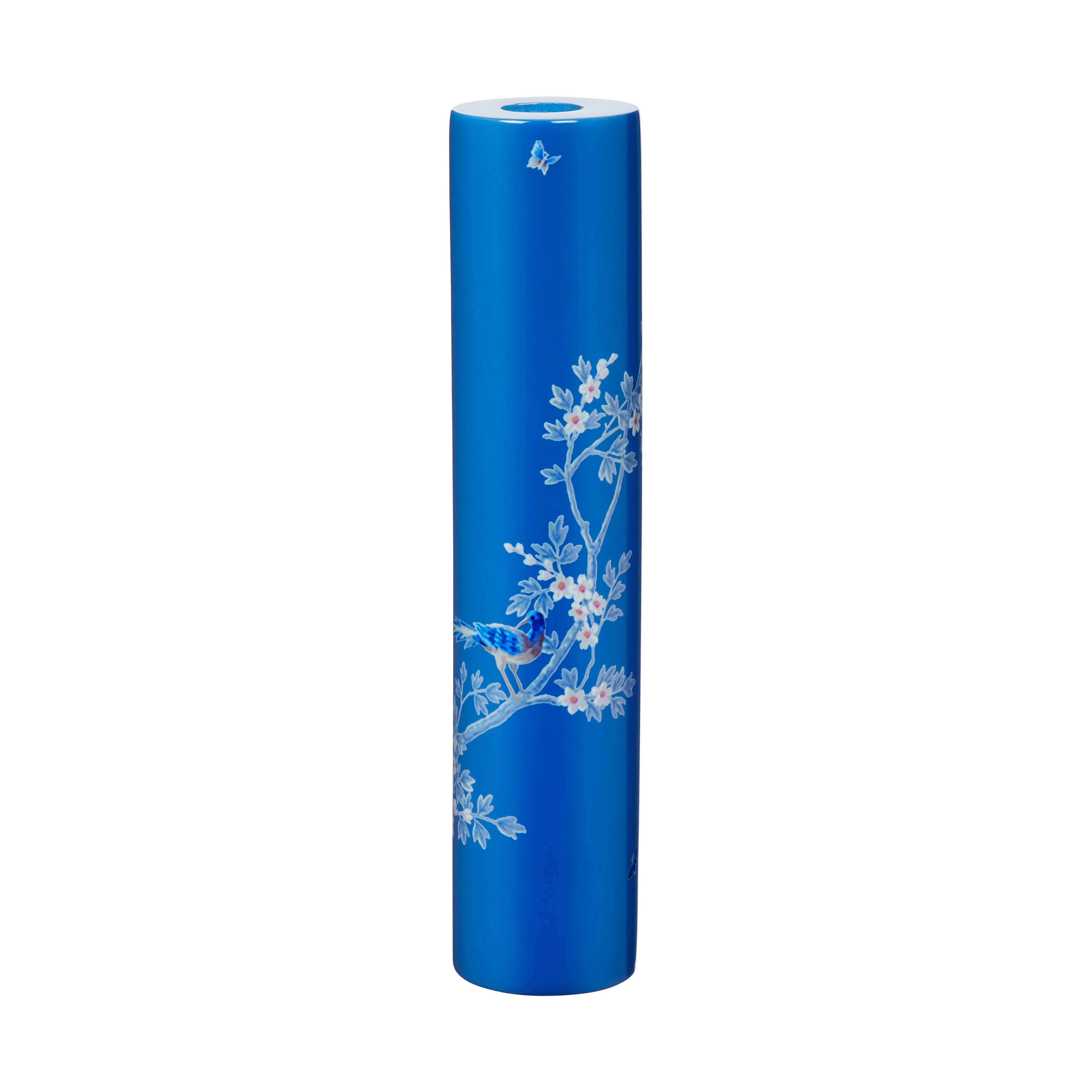 Blue Chinoiserie Candlestick - Blue, Lacquer product