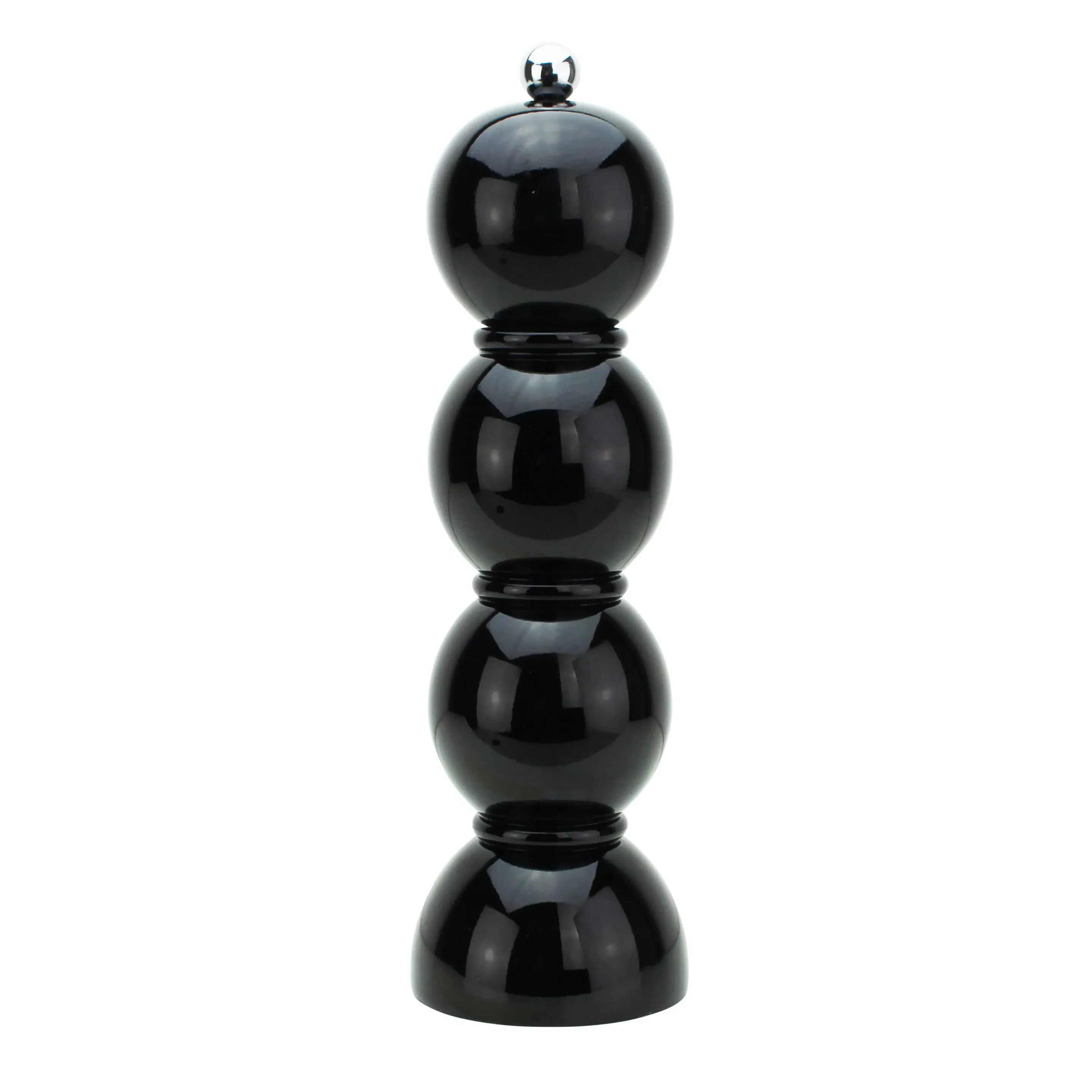 Bobbin Salt or Pepper Mill - Black, Rubberwood product