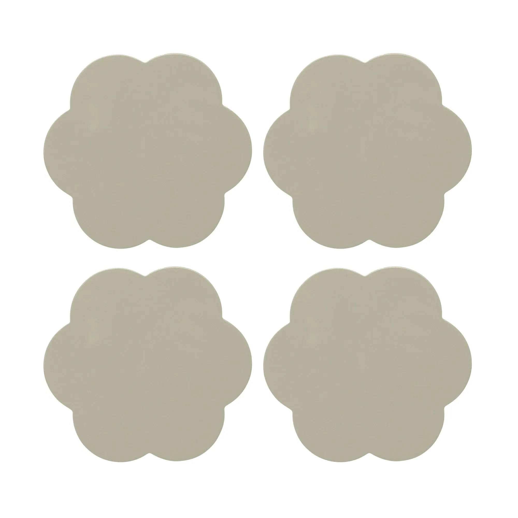Cappuccino Scallop Coasters Set of 4 - High Gloss Lacquer product