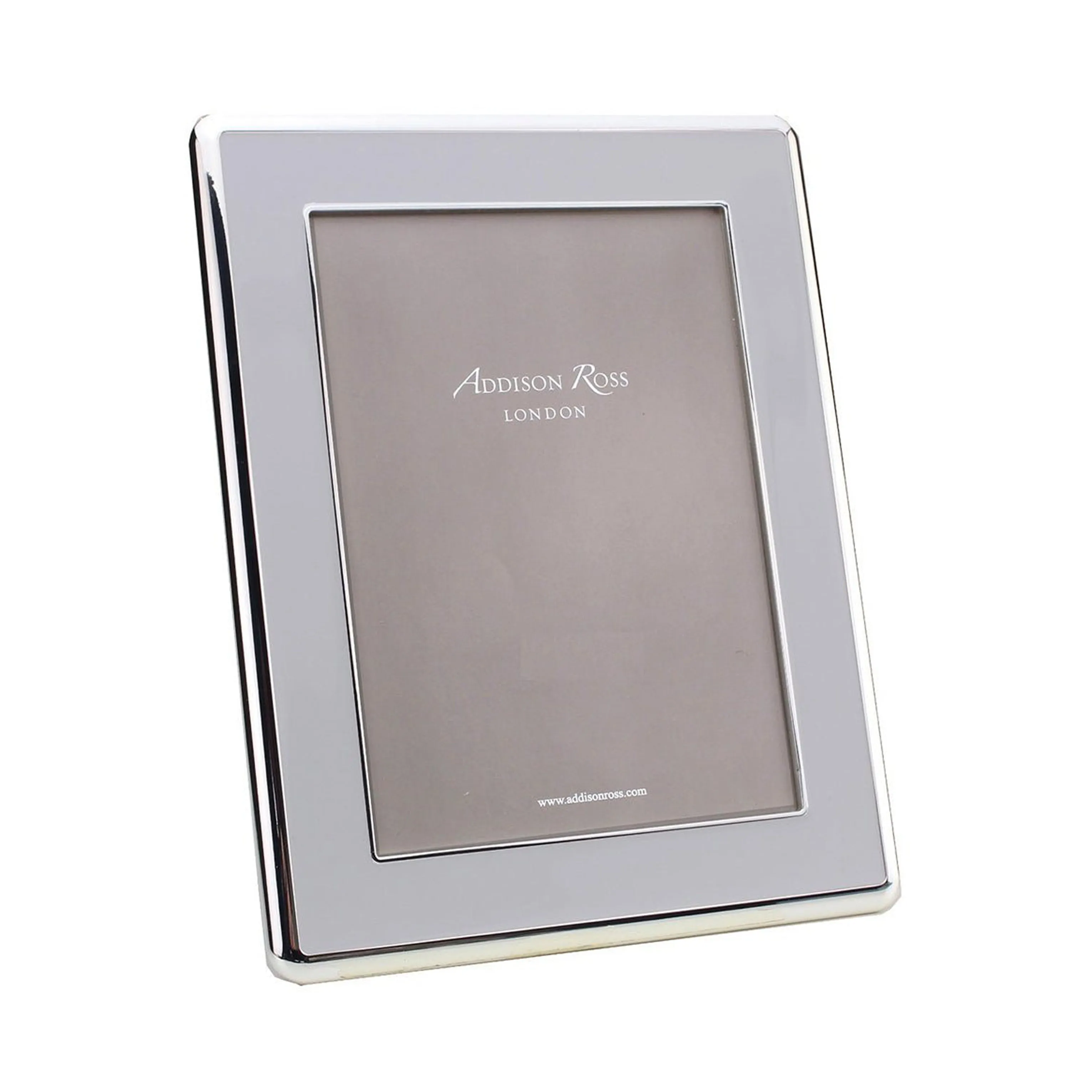 Chiffon Enamel & Silver Curve Photo Frame - Grey product