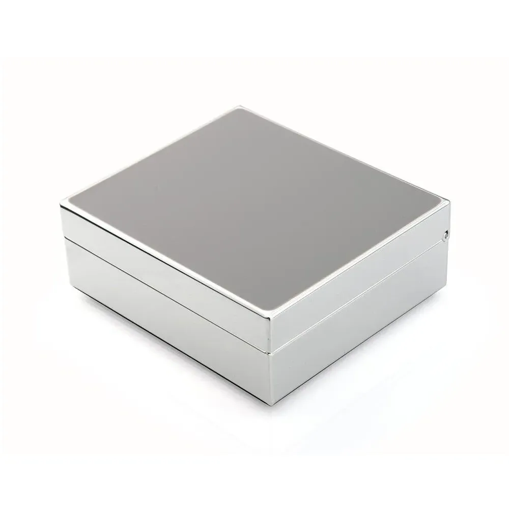 Chiffon Enamel & Silver Hinged Trinket Box product