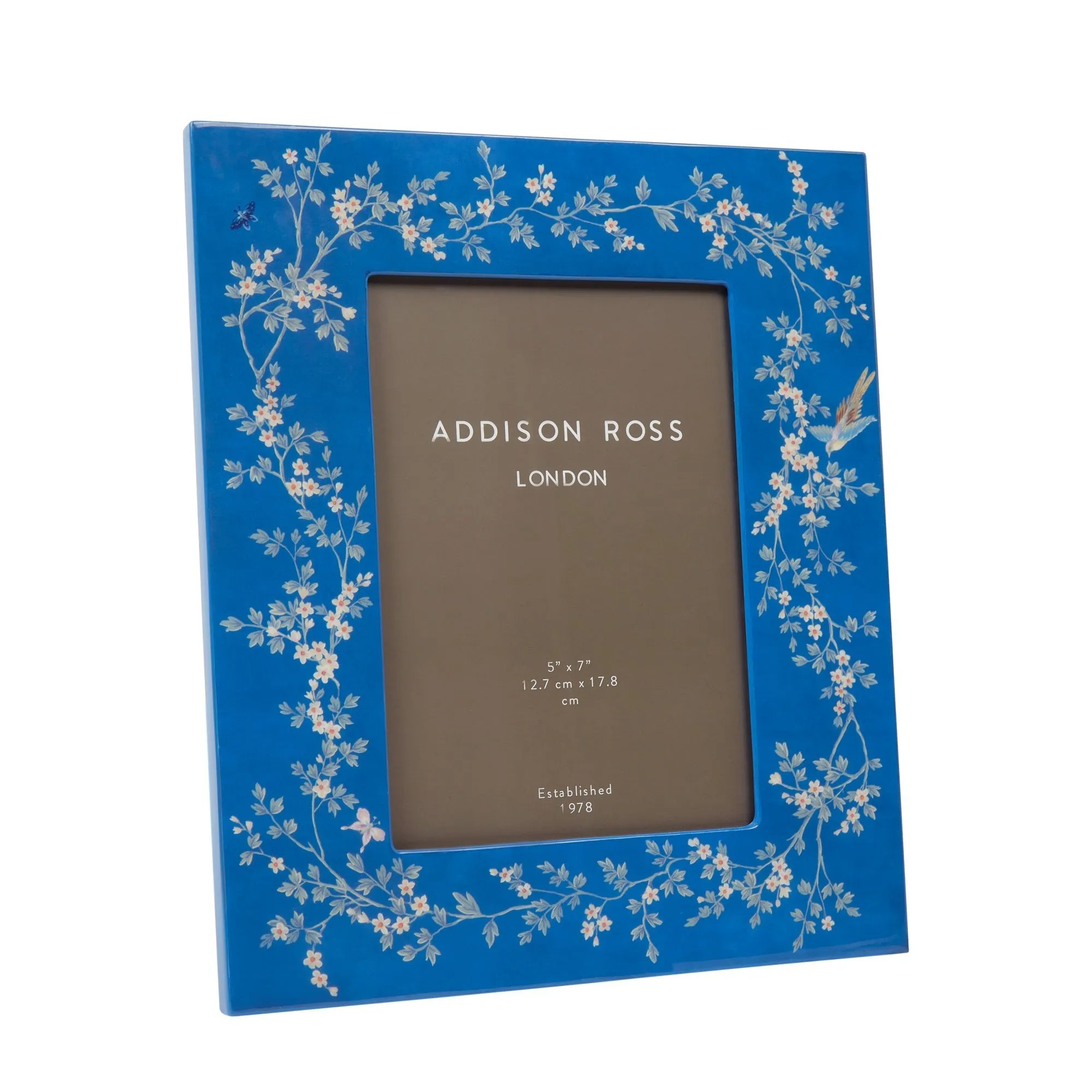 Chinoiserie Blossom 5x7 Photo Frame - Blue, Lacquer product