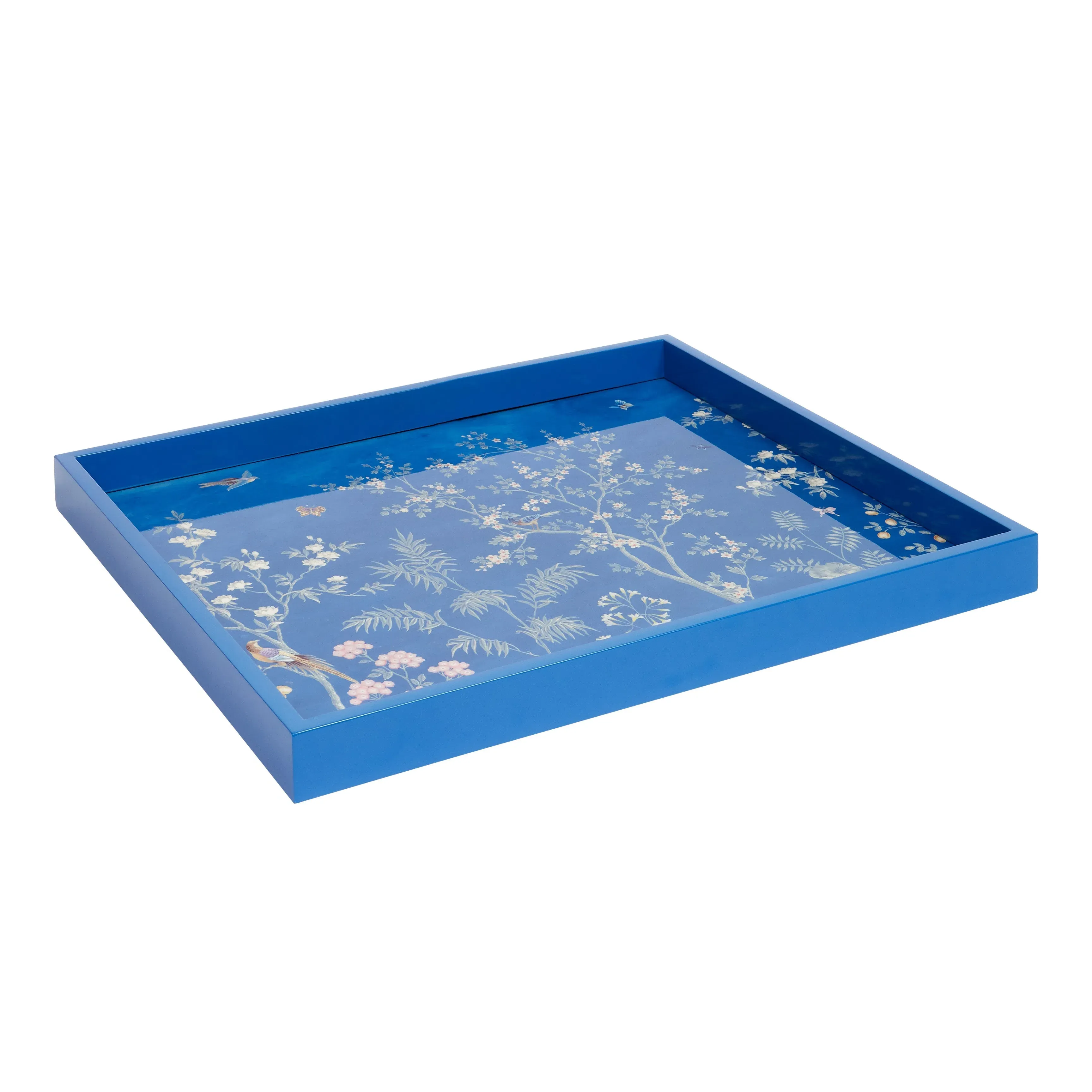 Chinoiserie Medium Serving Tray - Cobalt Blue, Lacquer product