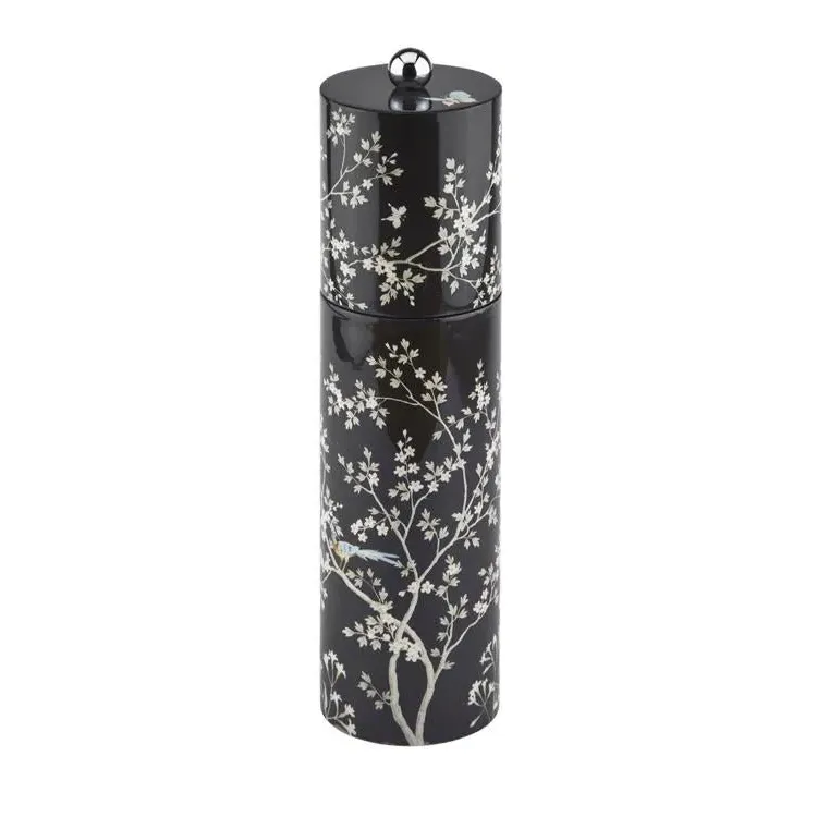 Chinoiserie Salt or Pepper Mill - Black, Rubberwood product