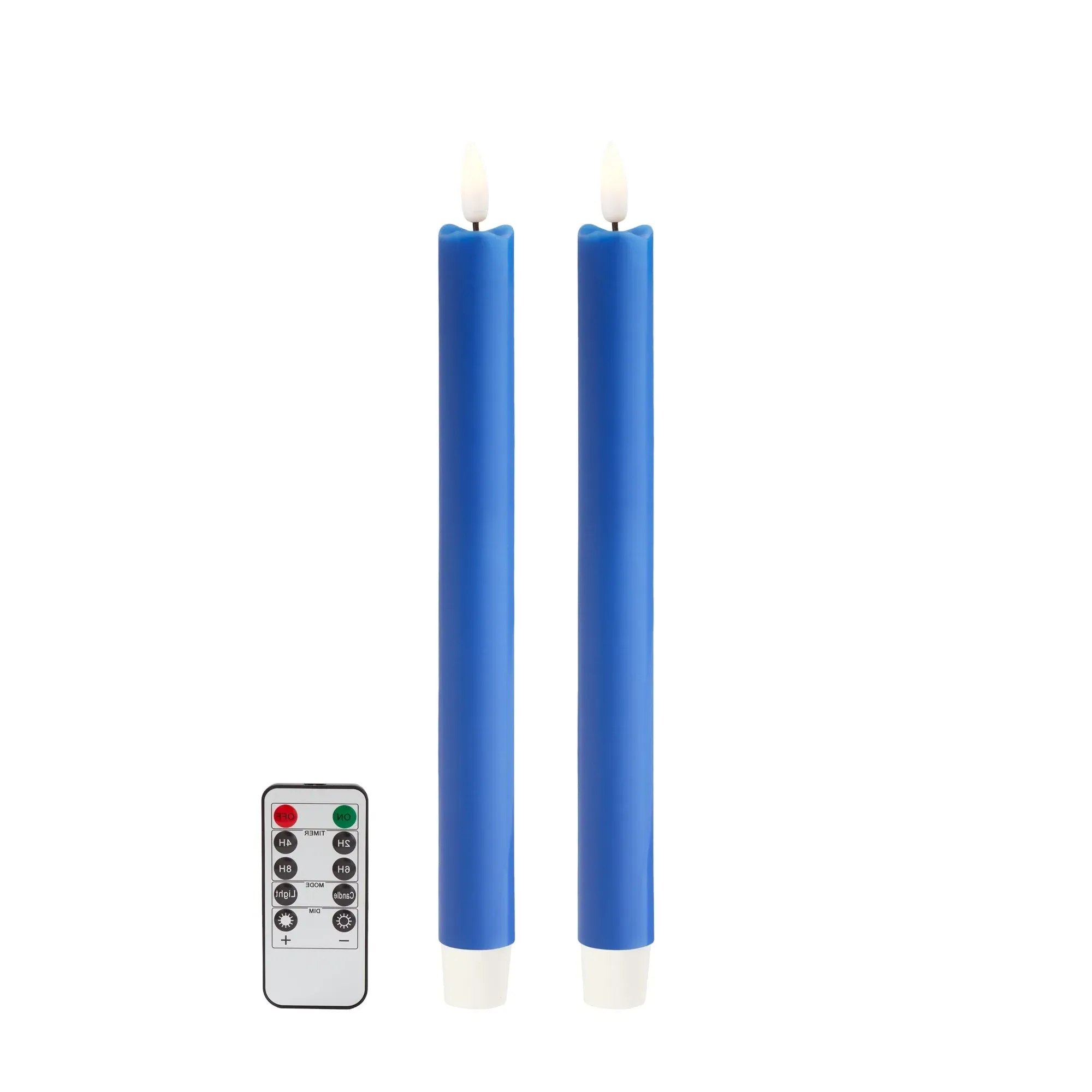 Cobalt Blue Wax LED Candles Set of 2 - Blue, Wax product
