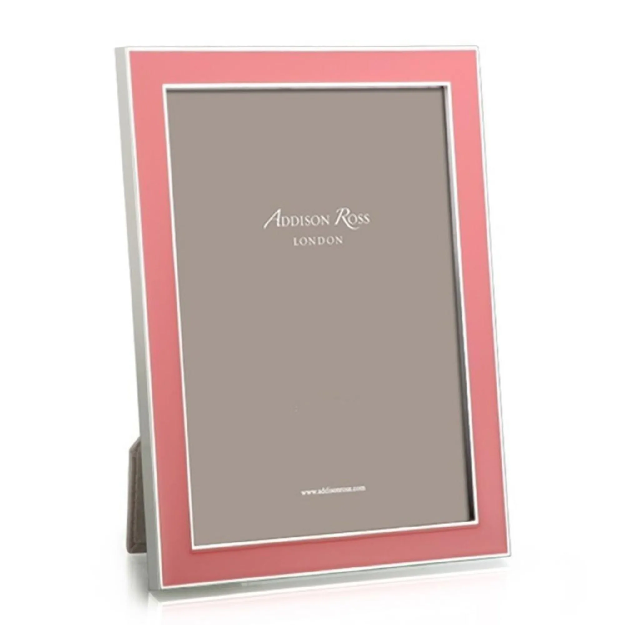 Coral Enamel & Silver 15mm Photo Frame - Silver, Enamel product