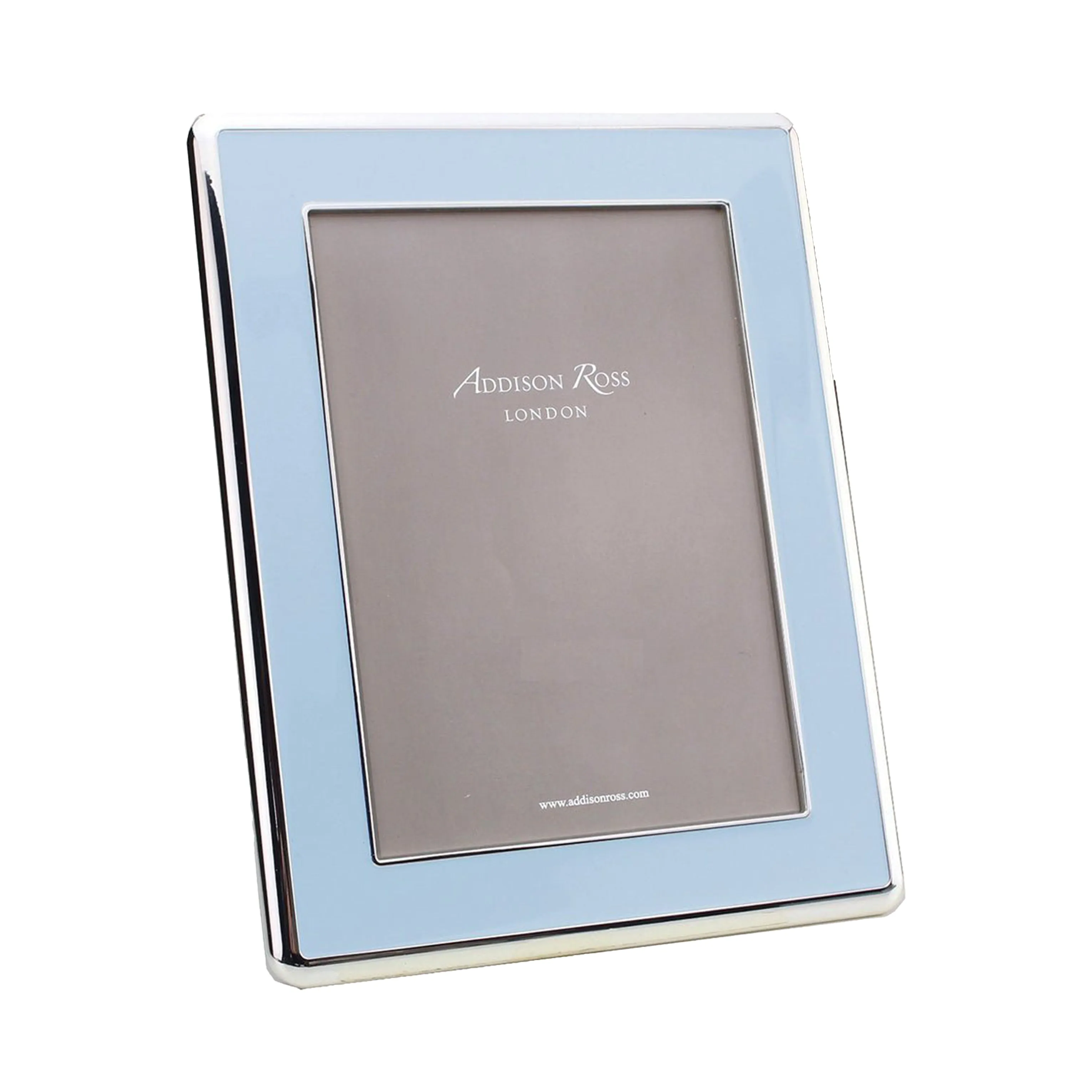 Enamel Curve Photo Frame - Powder Blue, Silver product