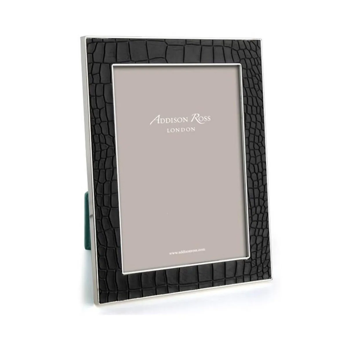 Faux Croc Photo Frame - Black, Silver product