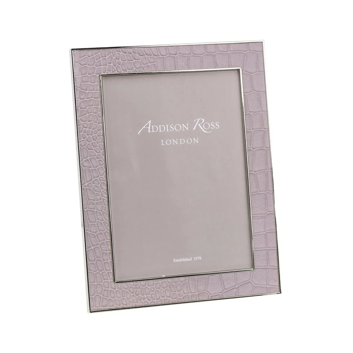Faux Croc Photo Frame - Mocha, Silver product