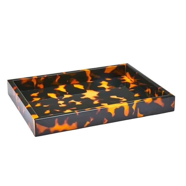 Faux Tortoiseshell Small Lacquered Serving Tray product