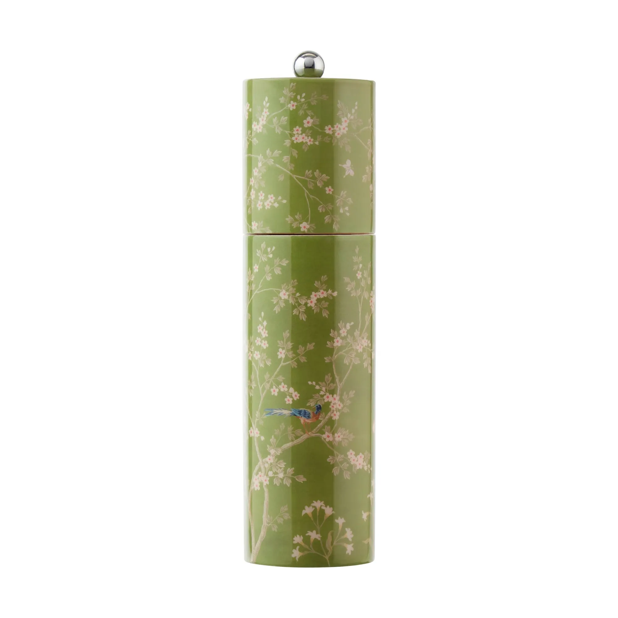 Green Chinoiserie Salt or Pepper Mill - Green, Rubberwood product