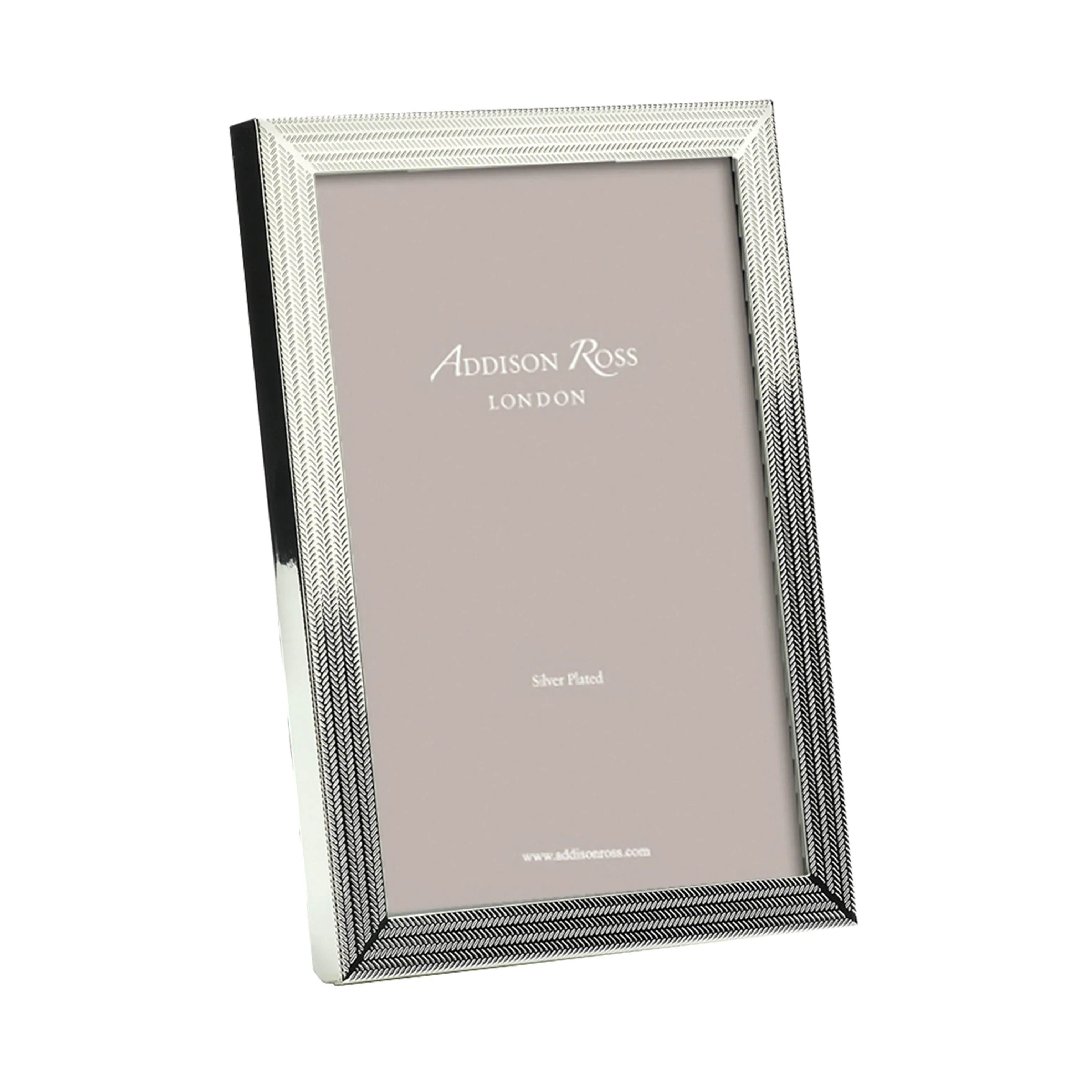 Herringbone Photo Frame - Silver Plate product
