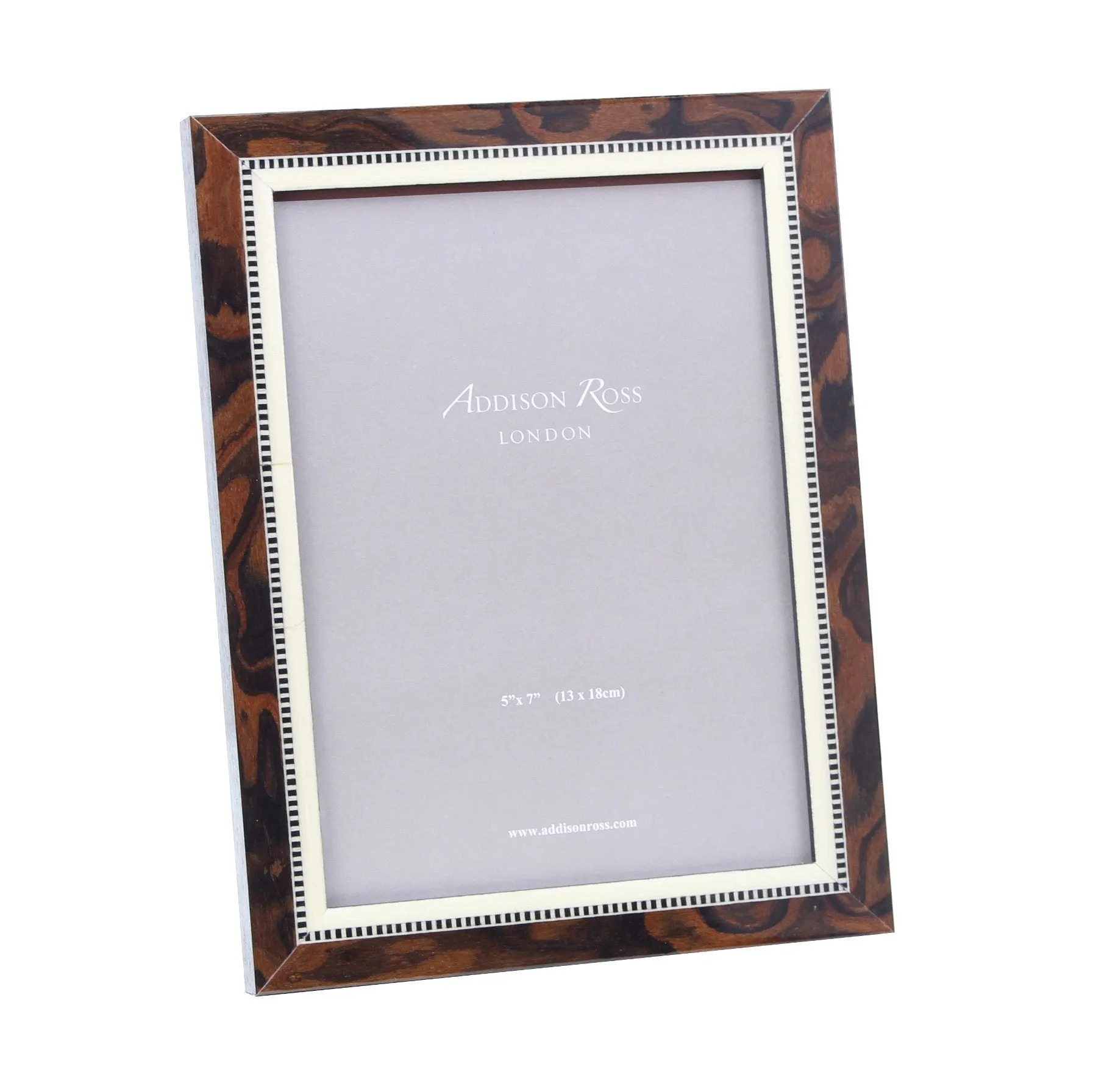 Miki Mahogany Marquetry Photo Frame - Dark Brown, Wood Veneer product