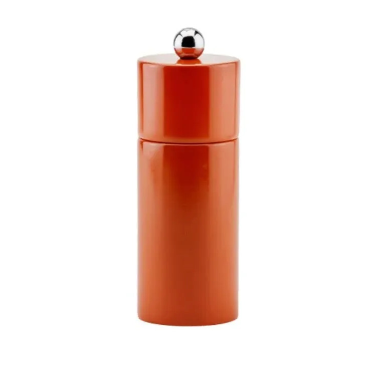 Mini Column Salt or Pepper Mill - Orange, Rubberwood product