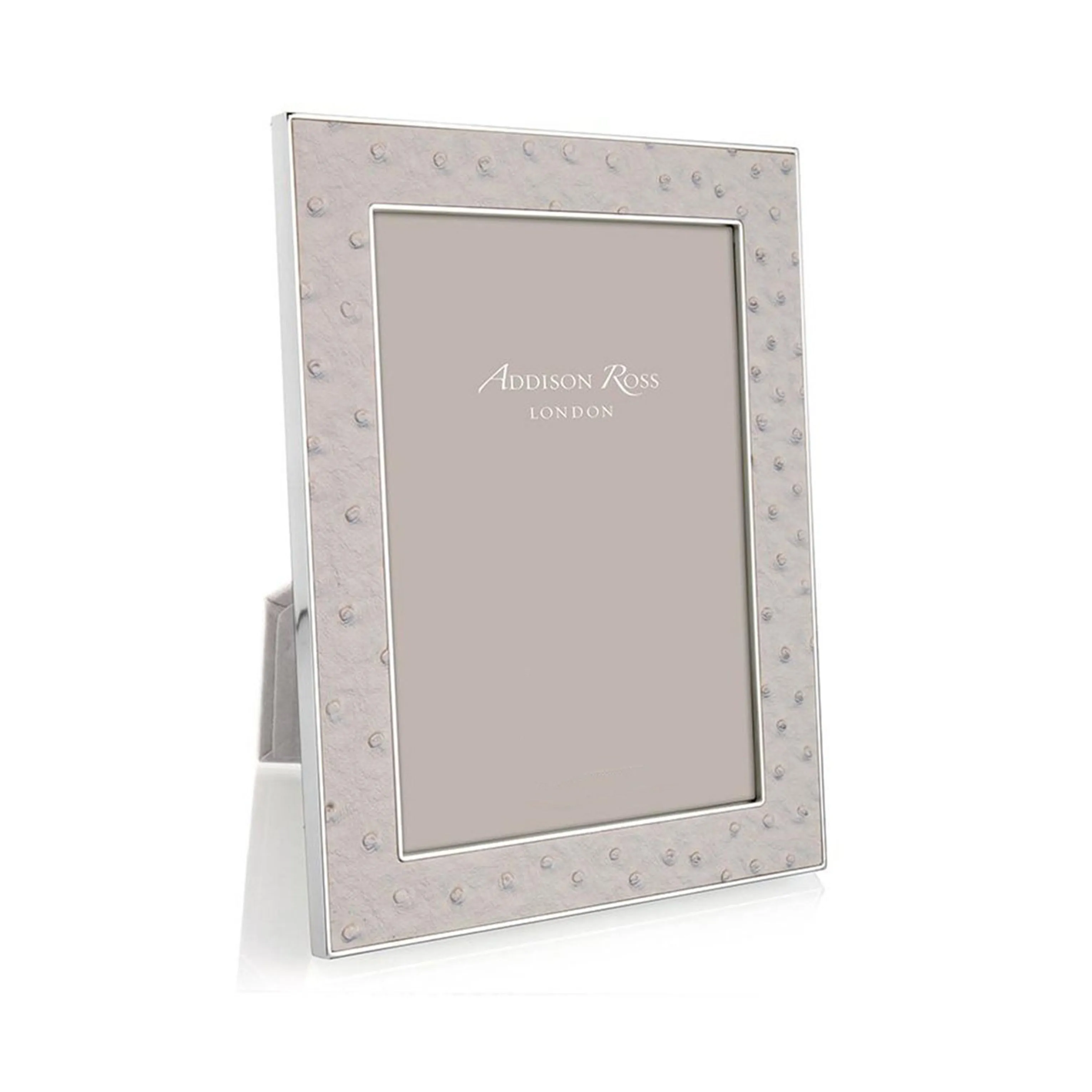 Mist Ostrich Silver Frame - Faux Ostrich product