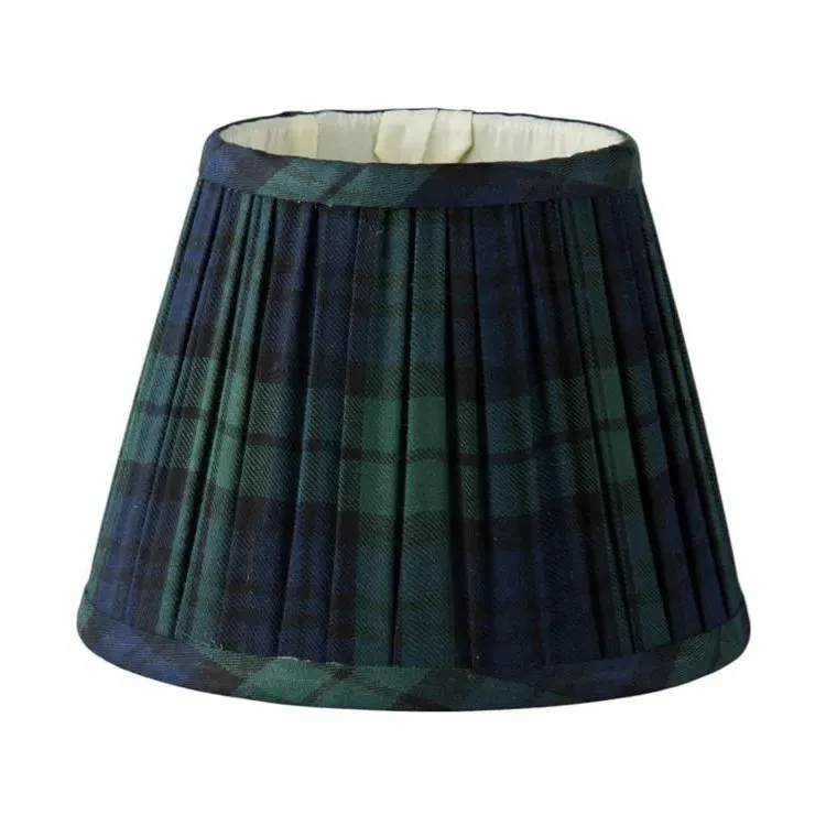 Navy Tartan Empire Lampshade - Navy, Cotton product