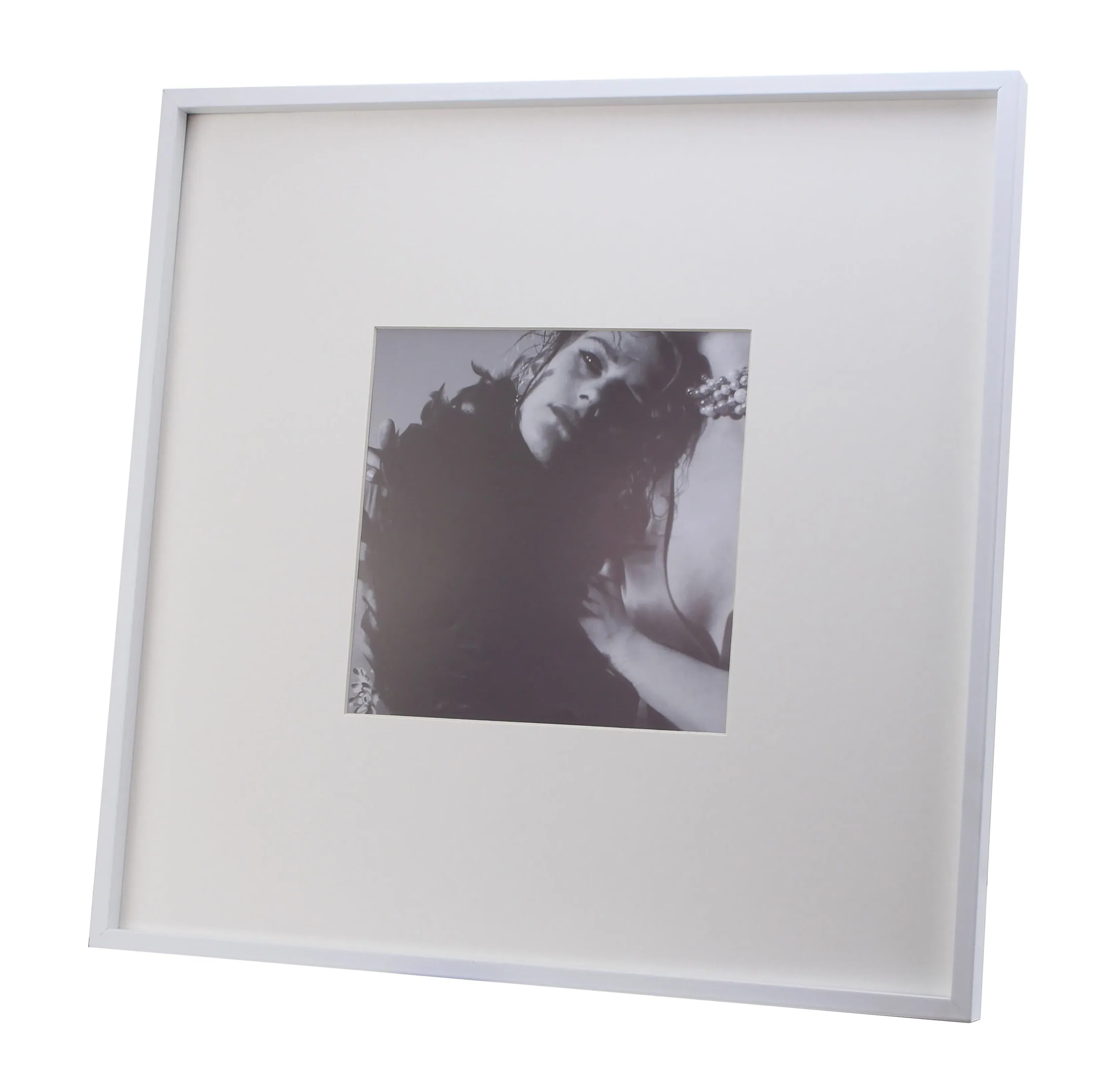 Nine Aperture Square Wall Hanging Photo Frame - White, Aluminium product