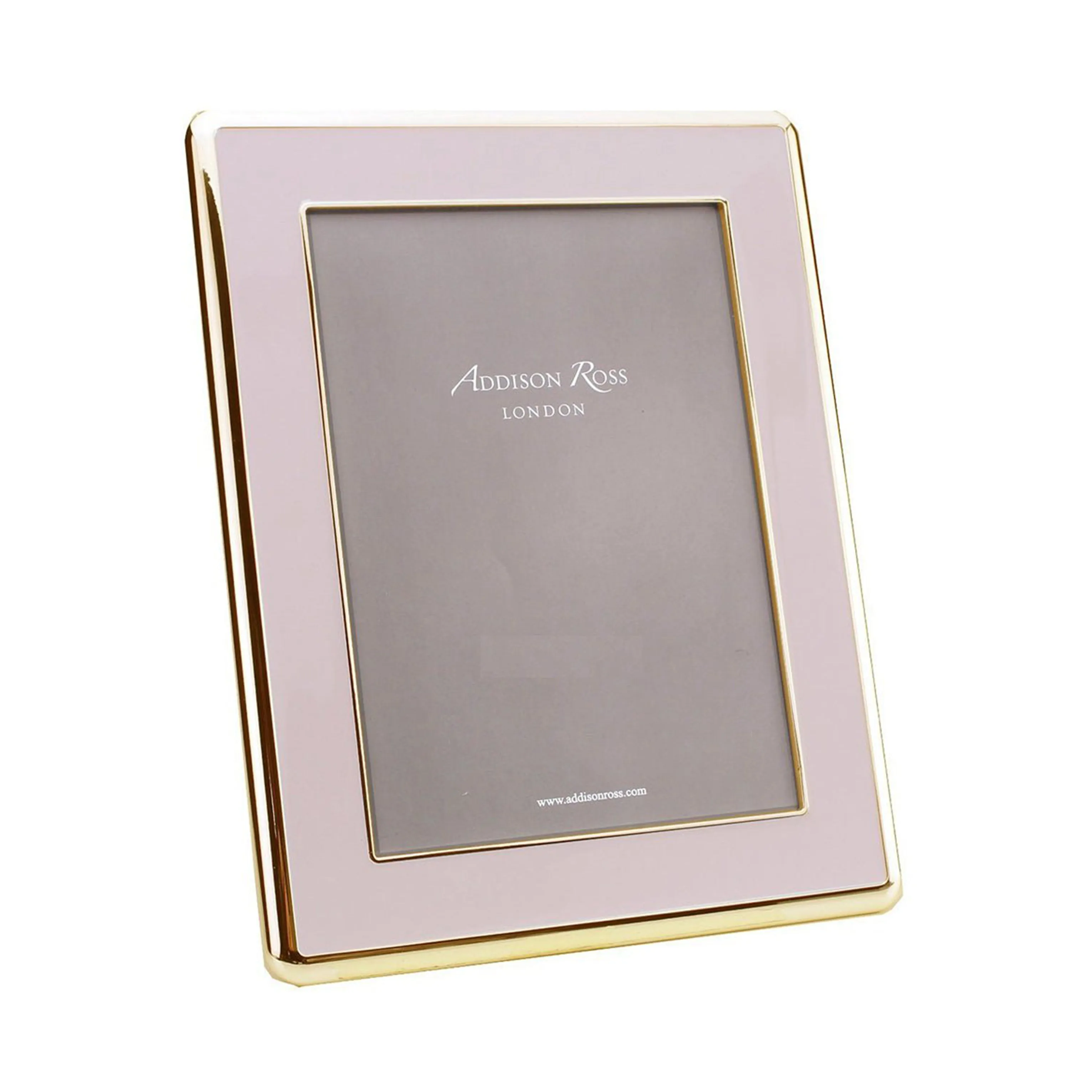Pale Pink Enamel & Gold Curve Photo Frame - Pink, Enamel product