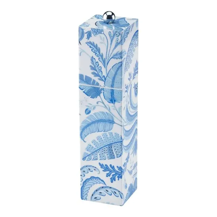 Palm Beach Blue Square Pillar Salt or Pepper Mill - Blue, Rubberwood product