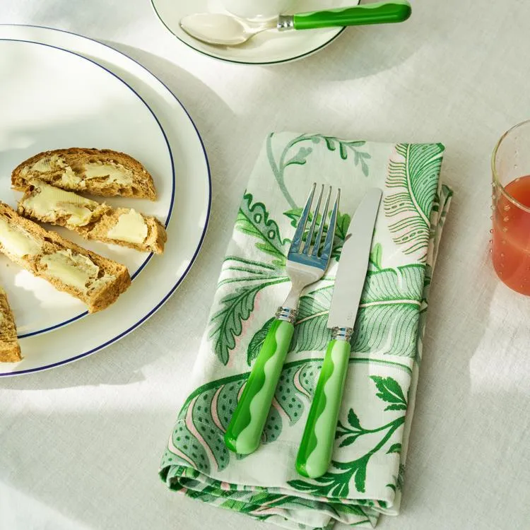 Palm Beach Green Napkins Set of 4 - Green, Linen-Cotton product
