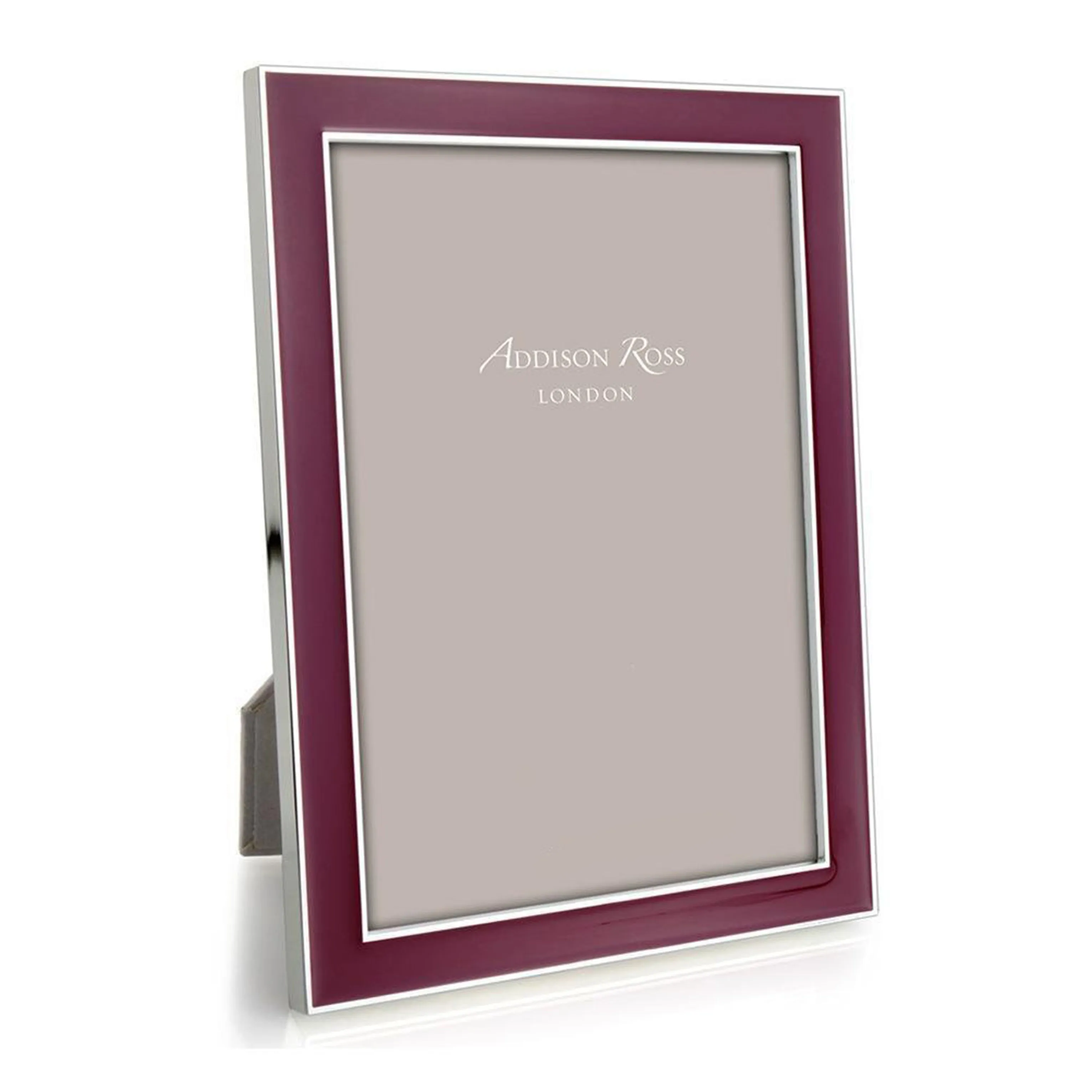 Plum Enamel Photo Frame - Plum, Silver product