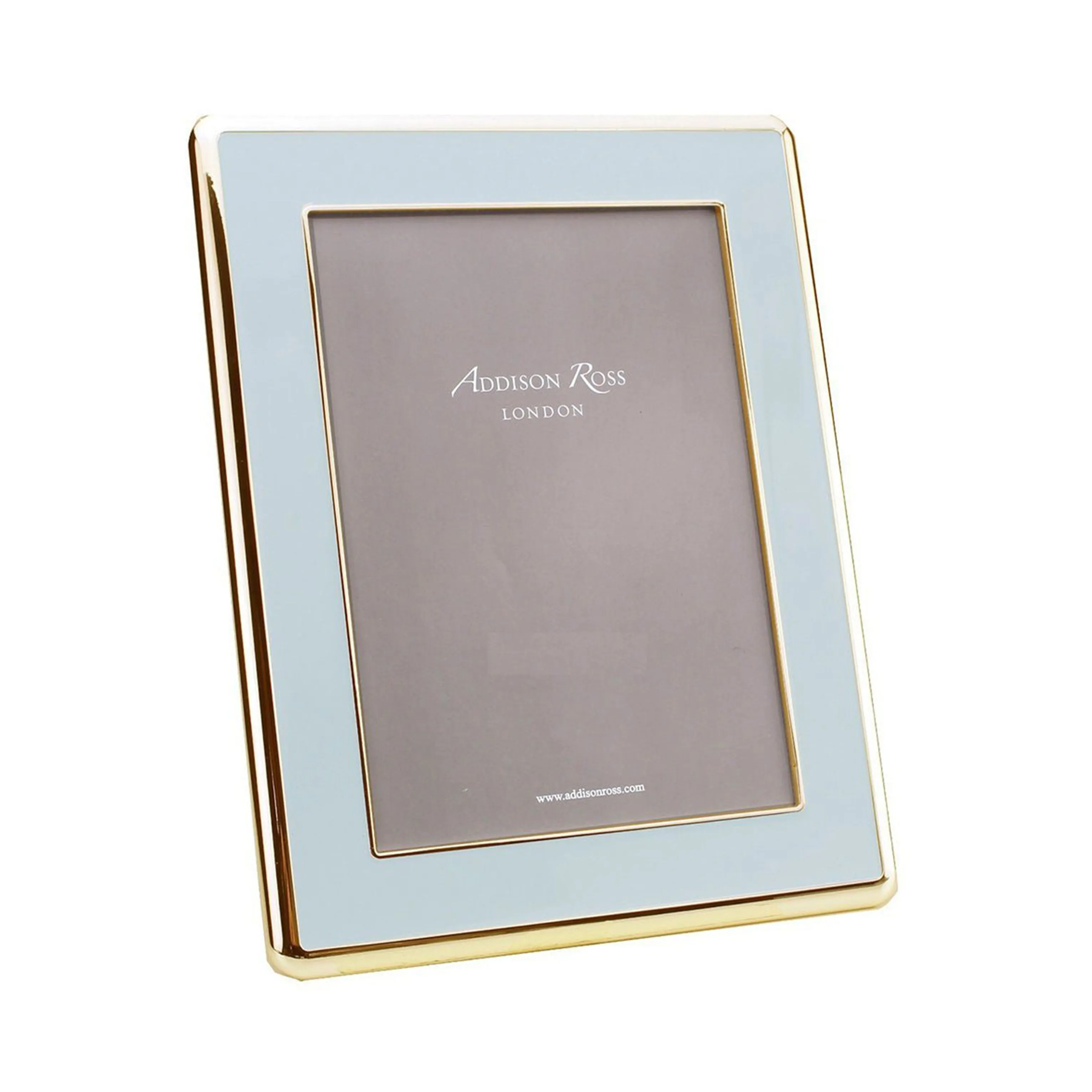Powder Blue Enamel & Gold Curve Photo Frame - Blue, Gold product