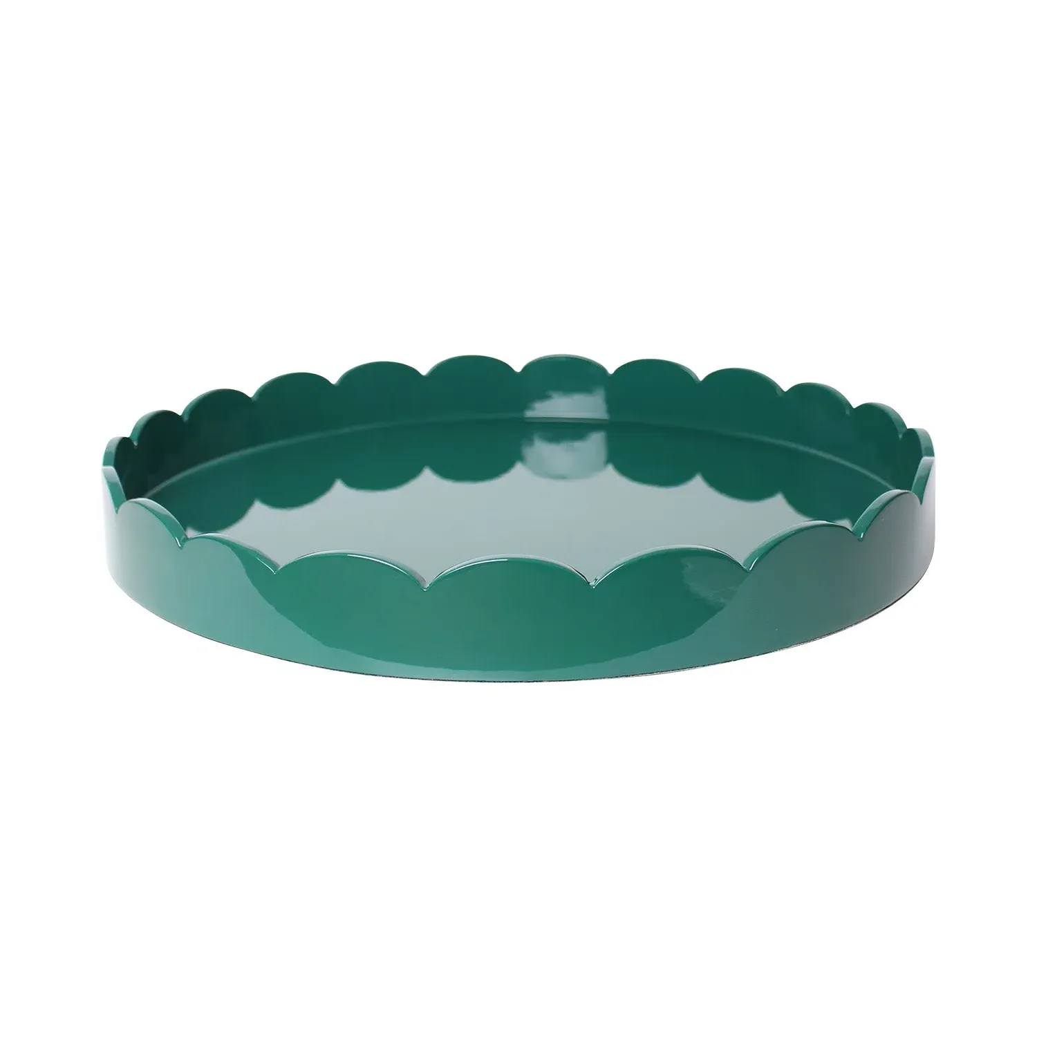 Racing Round Large Lacquered Scallop Tray - Green product