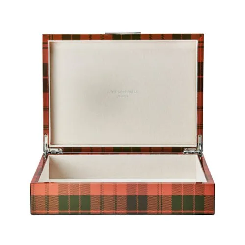 Ross Tartan Large Box - Silver, High Gloss Lacquer product
