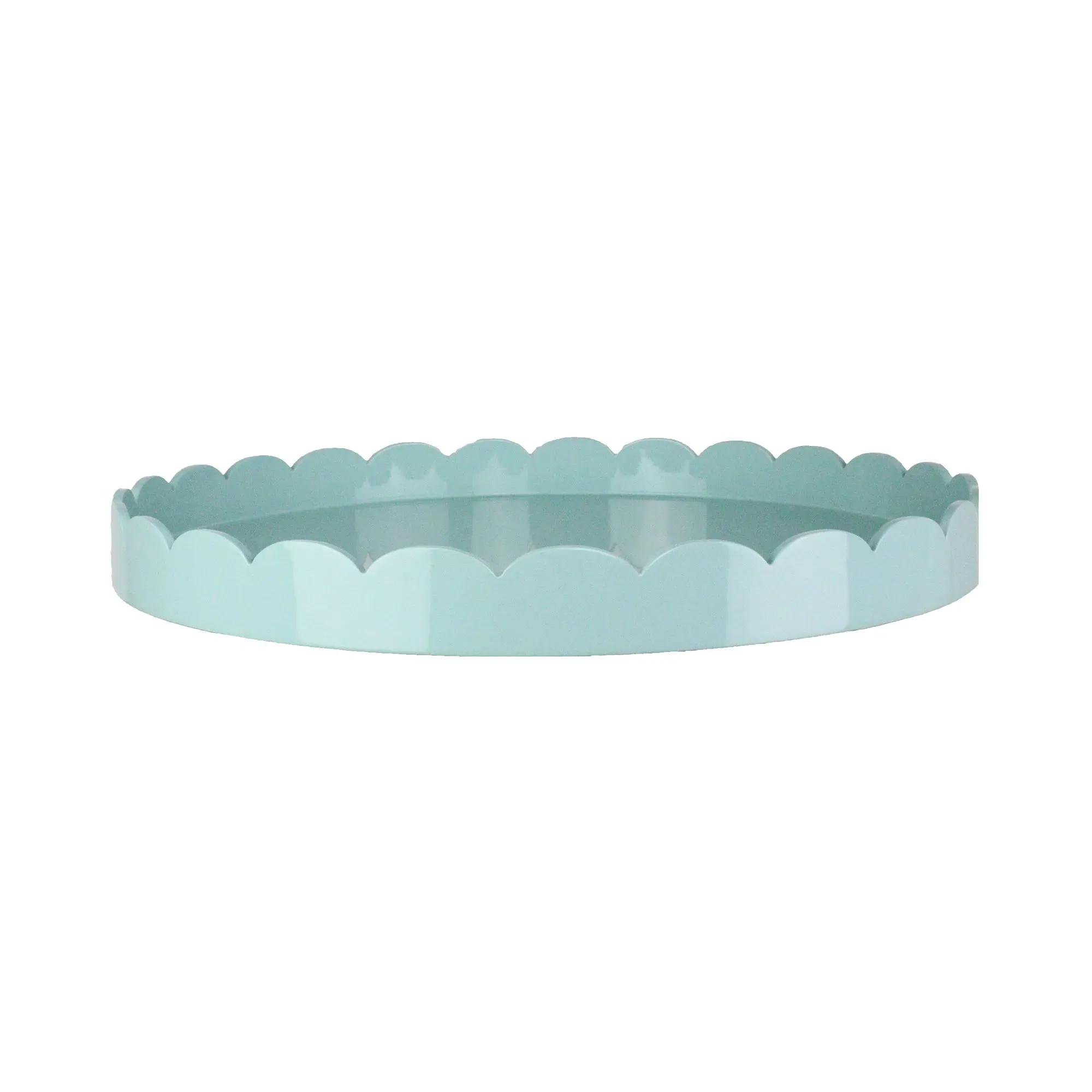 Round Large Lacquered Scallop Tray - Eau de Nil product