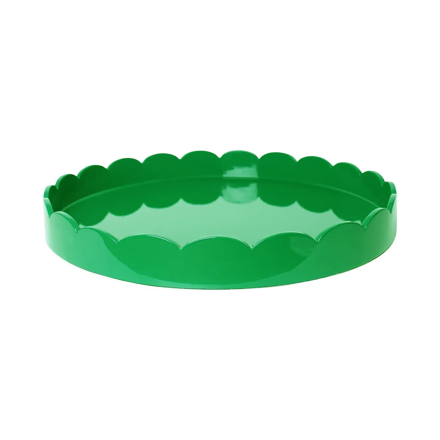 Round Large Lacquered Scallop Tray - Leaf Green product