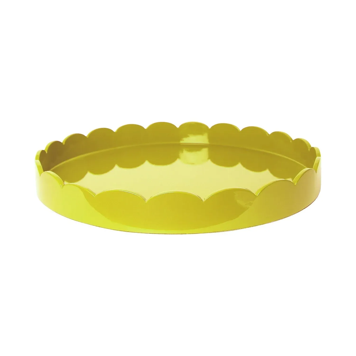 Round Medium Scallop Tray - Yellow, Lacquered product