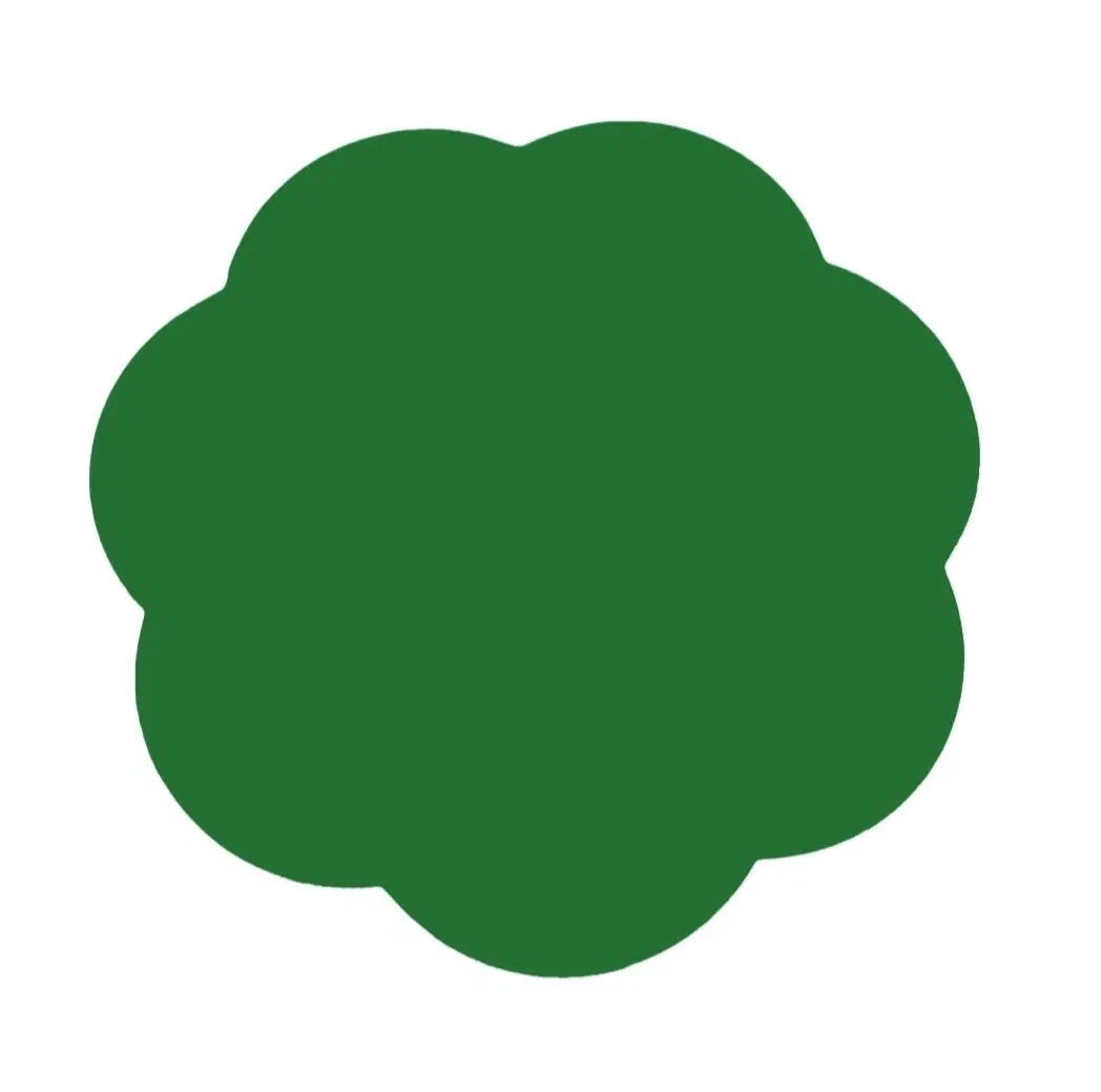 Scallop Lacquer Placemats Set of 4 - Leaf Green product