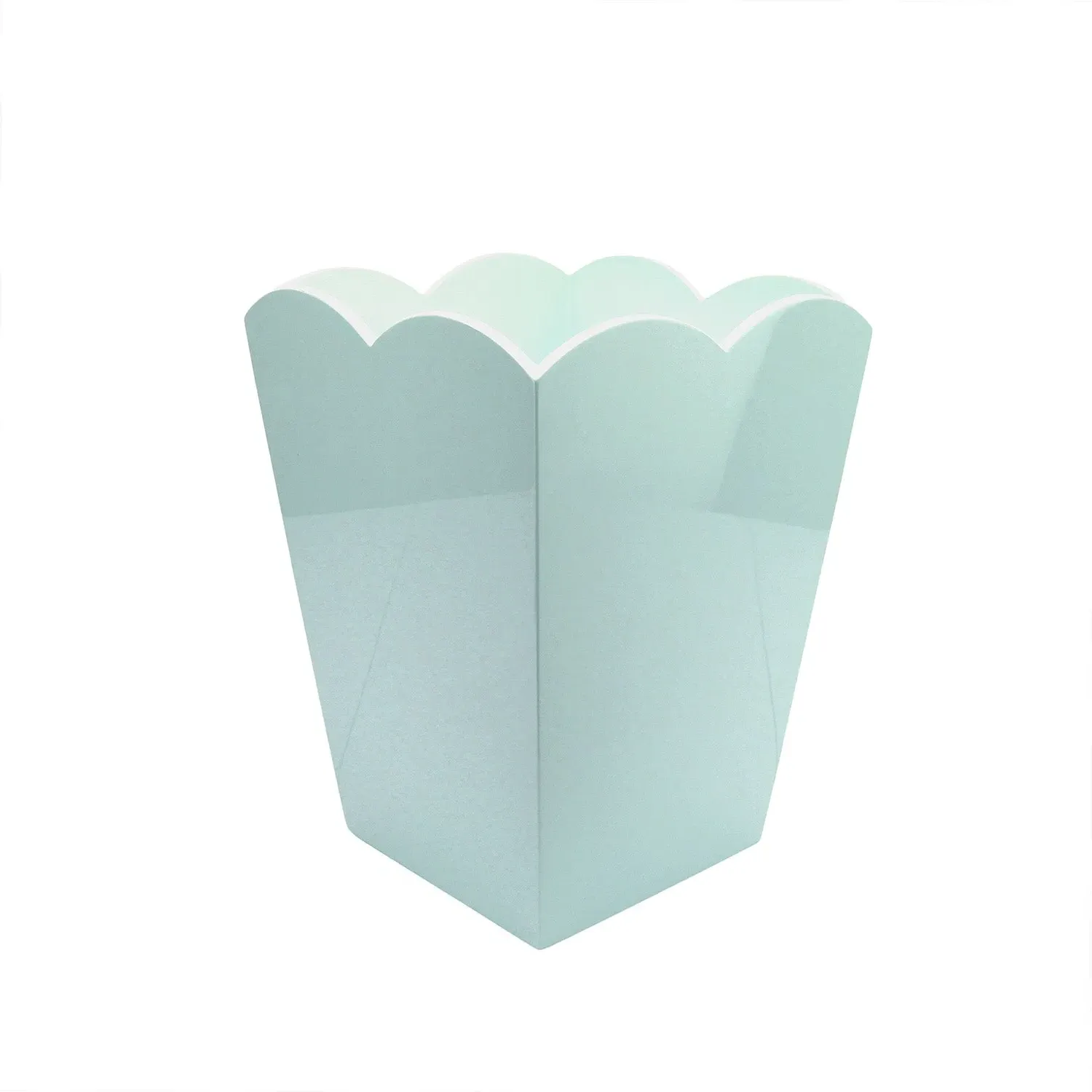 Scallop Waste Paper Bin - Powder Blue, High Gloss Lacquer product