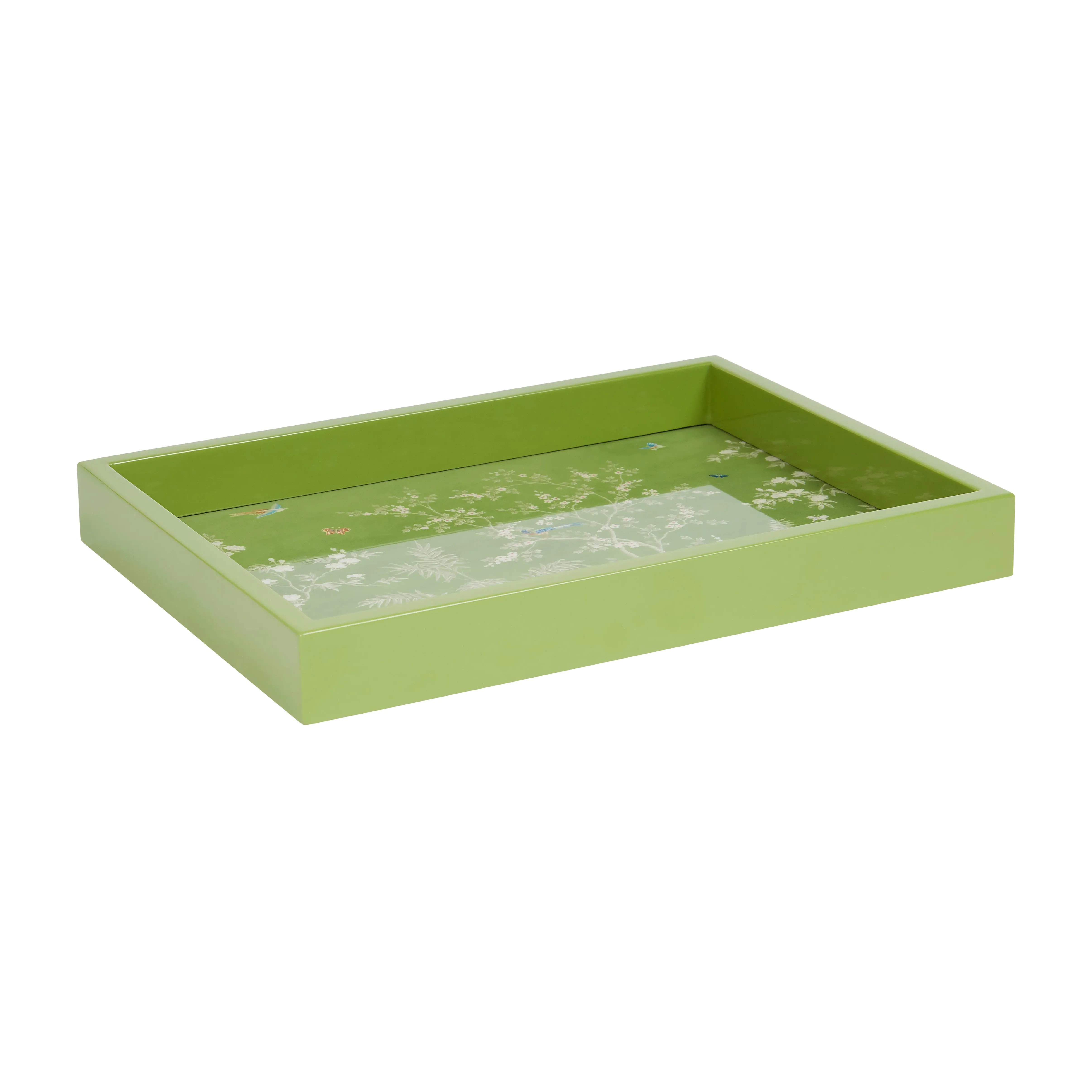 Small Chinoiserie Tray - Green, Lacquer product