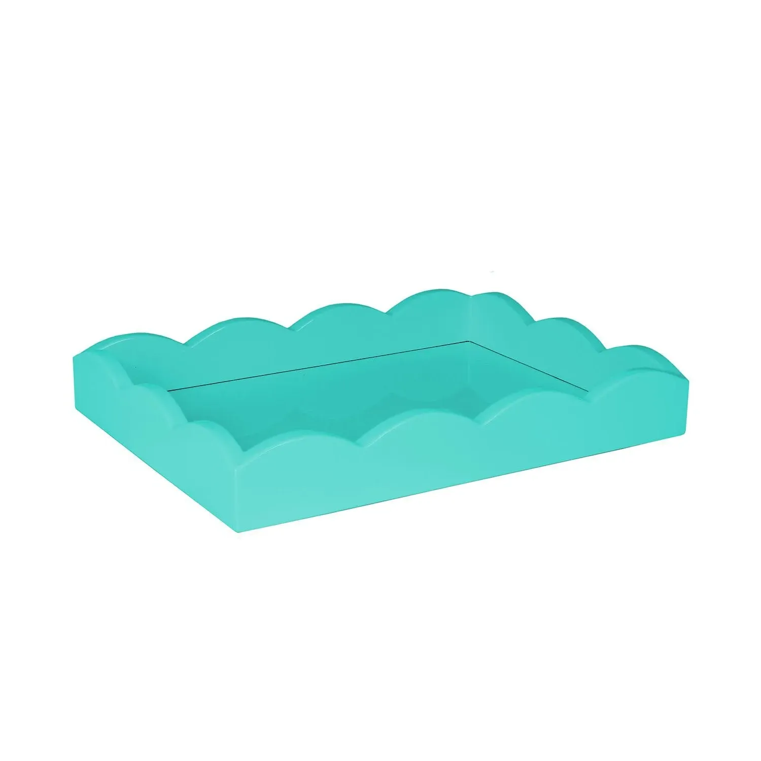 Small Scalloped Tray - Turquoise, Lacquer product