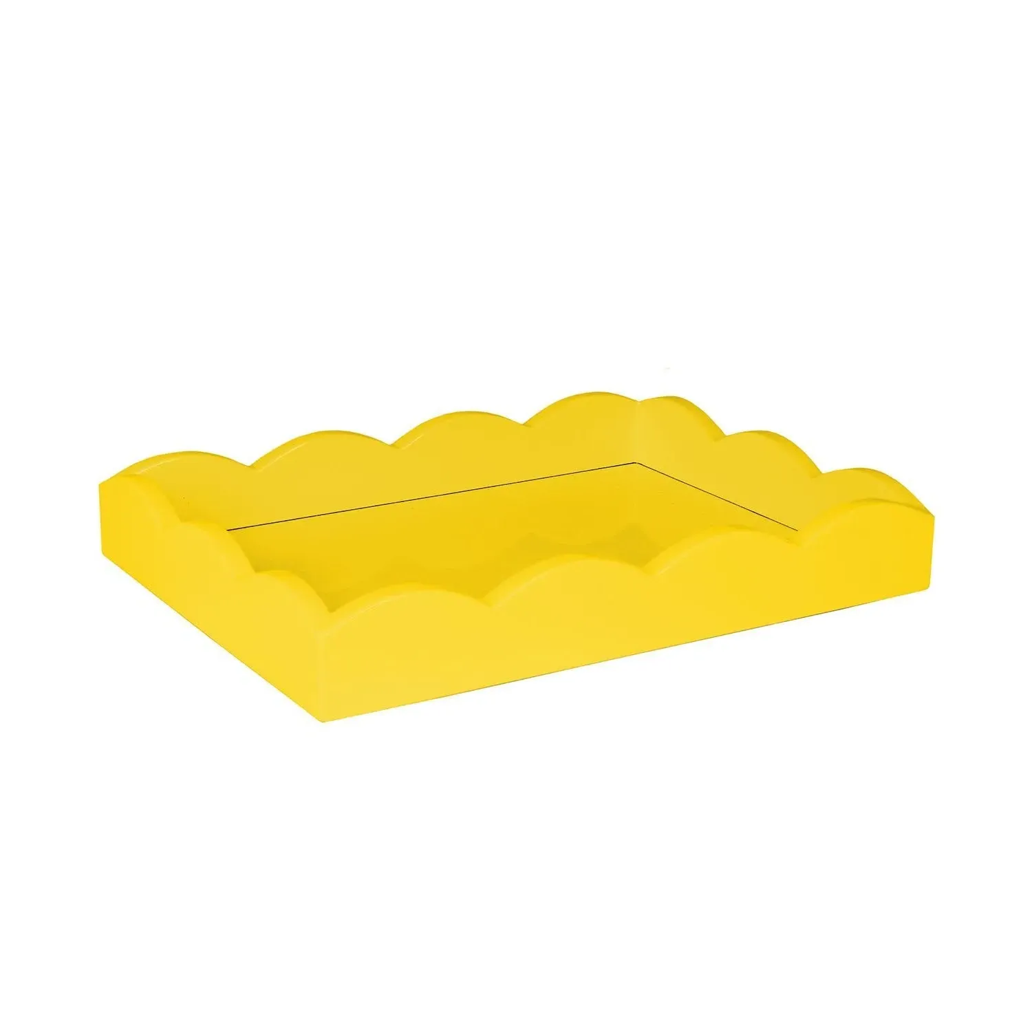 Small Scalloped Tray - Yellow, Lacquer product