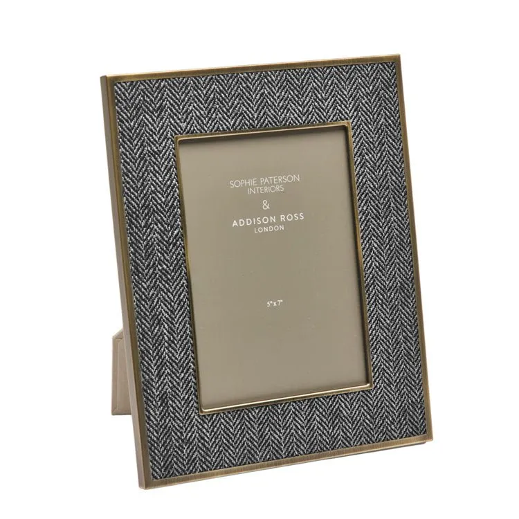 Sophie Paterson 5x7 Photo Frame - Dark Grey Herringbone product