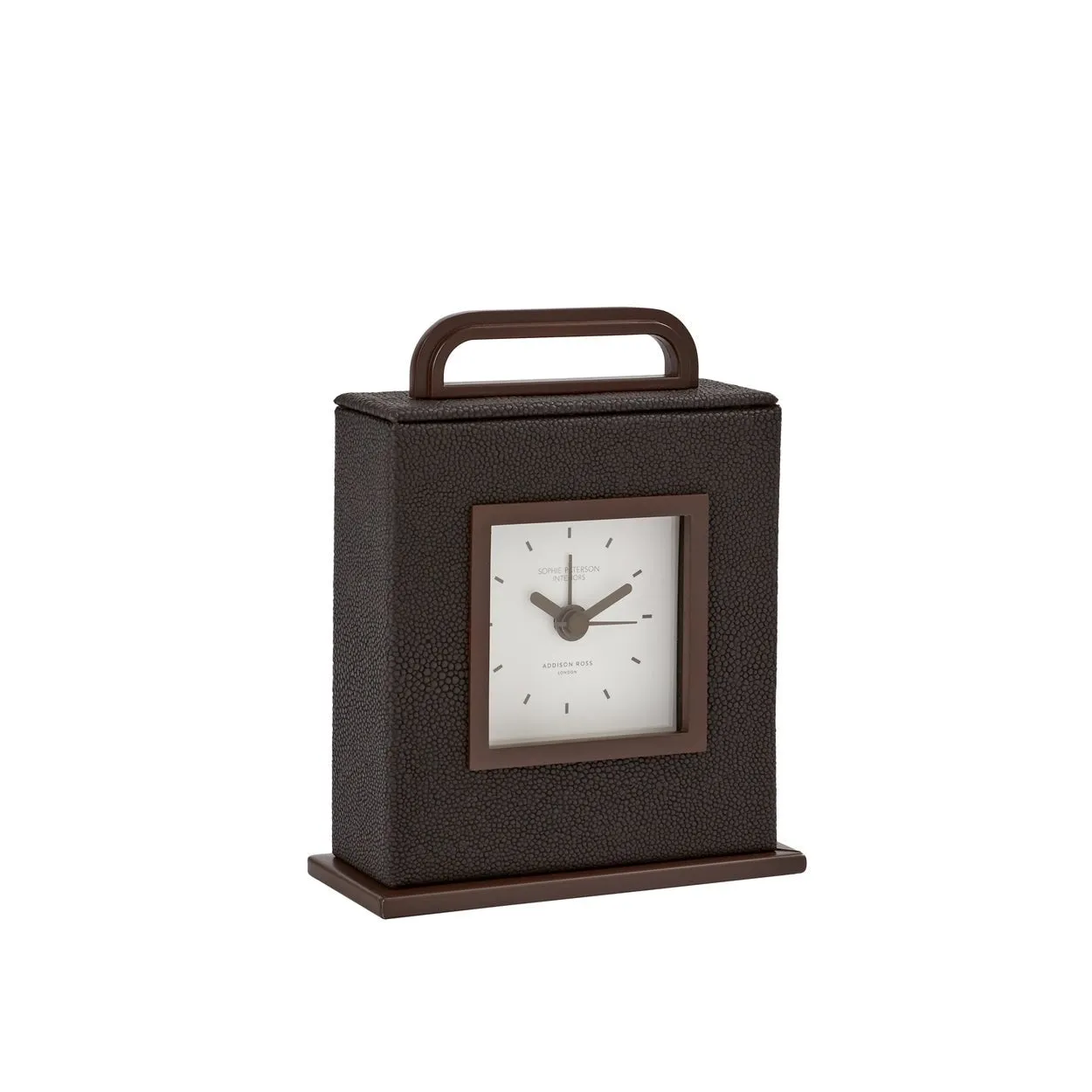 Sophie Paterson Carriage Alarm Clock - Anthracite, Faux Shagreen product