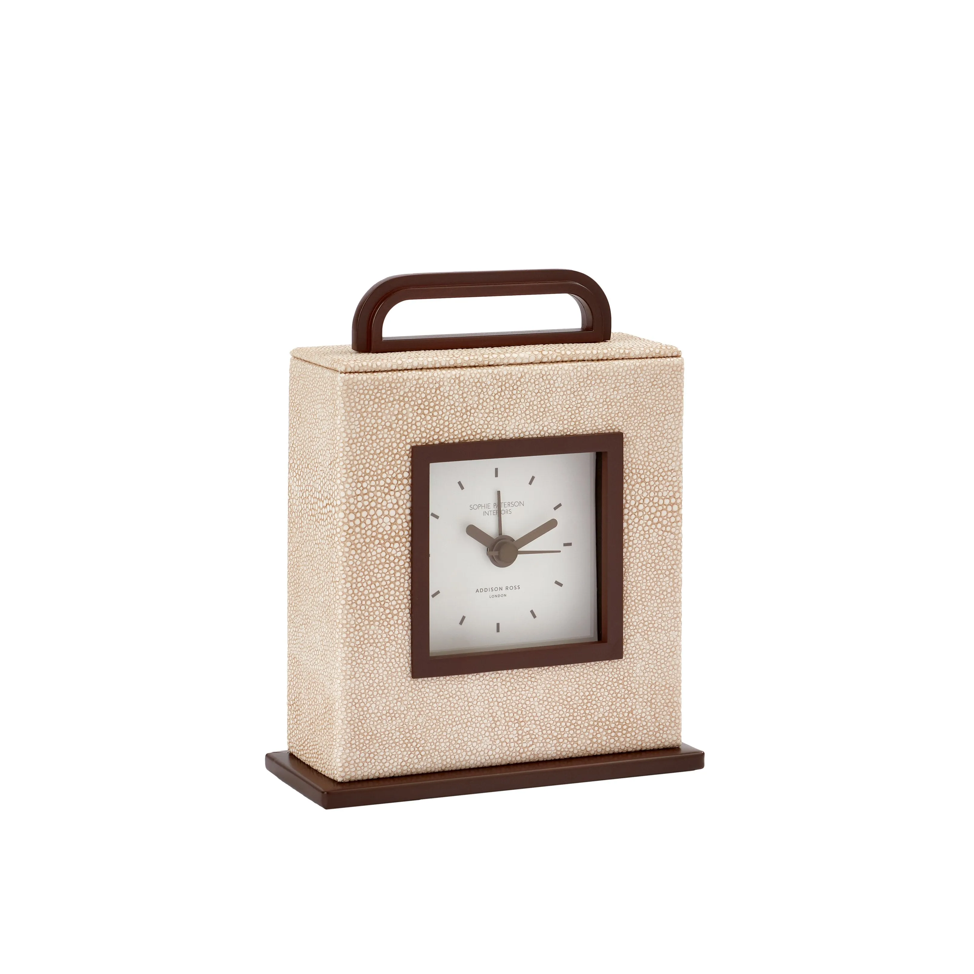 Sophie Paterson Faux Shagreen Carriage Clock - Ecru product