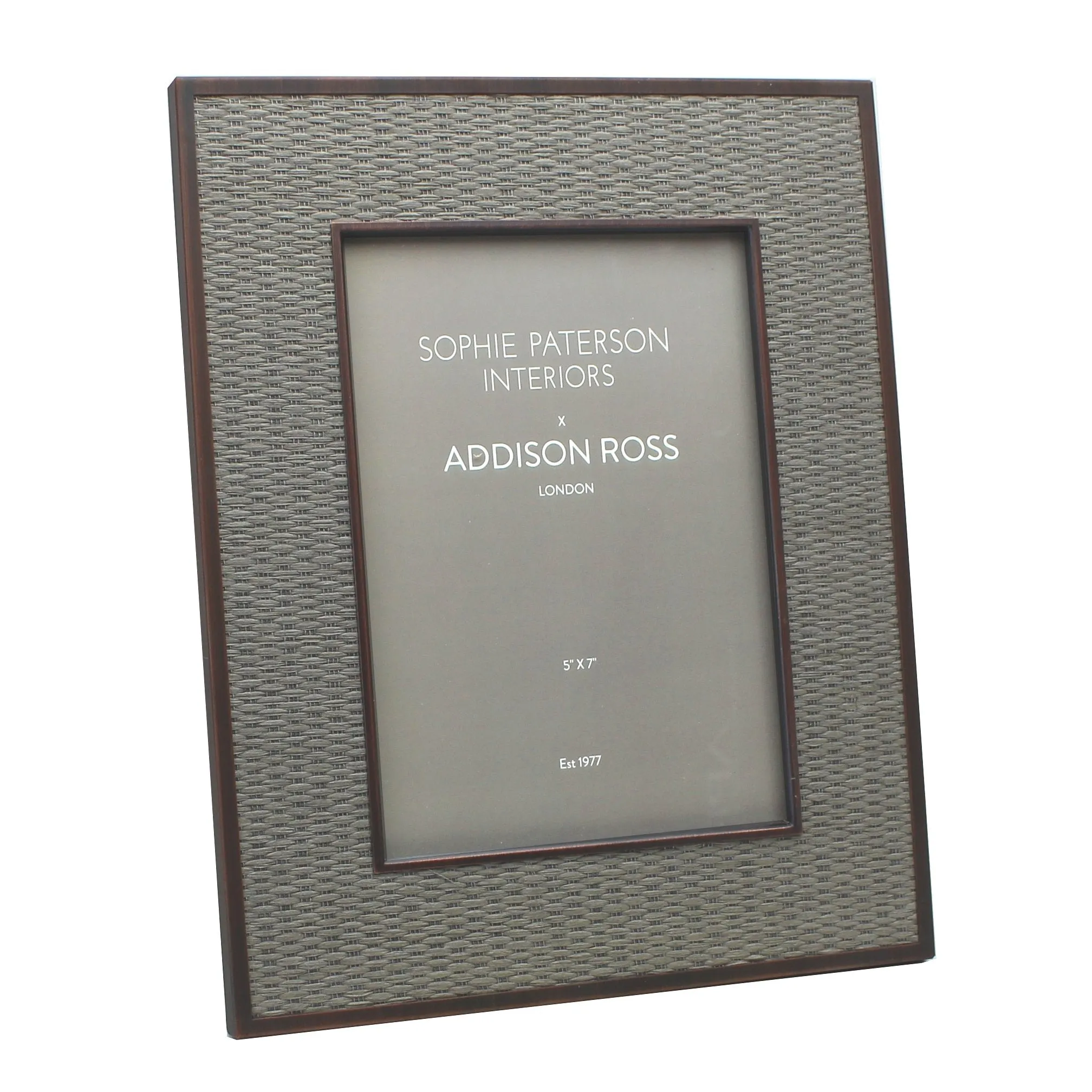 Sophie Paterson Storm Rattan Photo Frame - Grey, Bronze product
